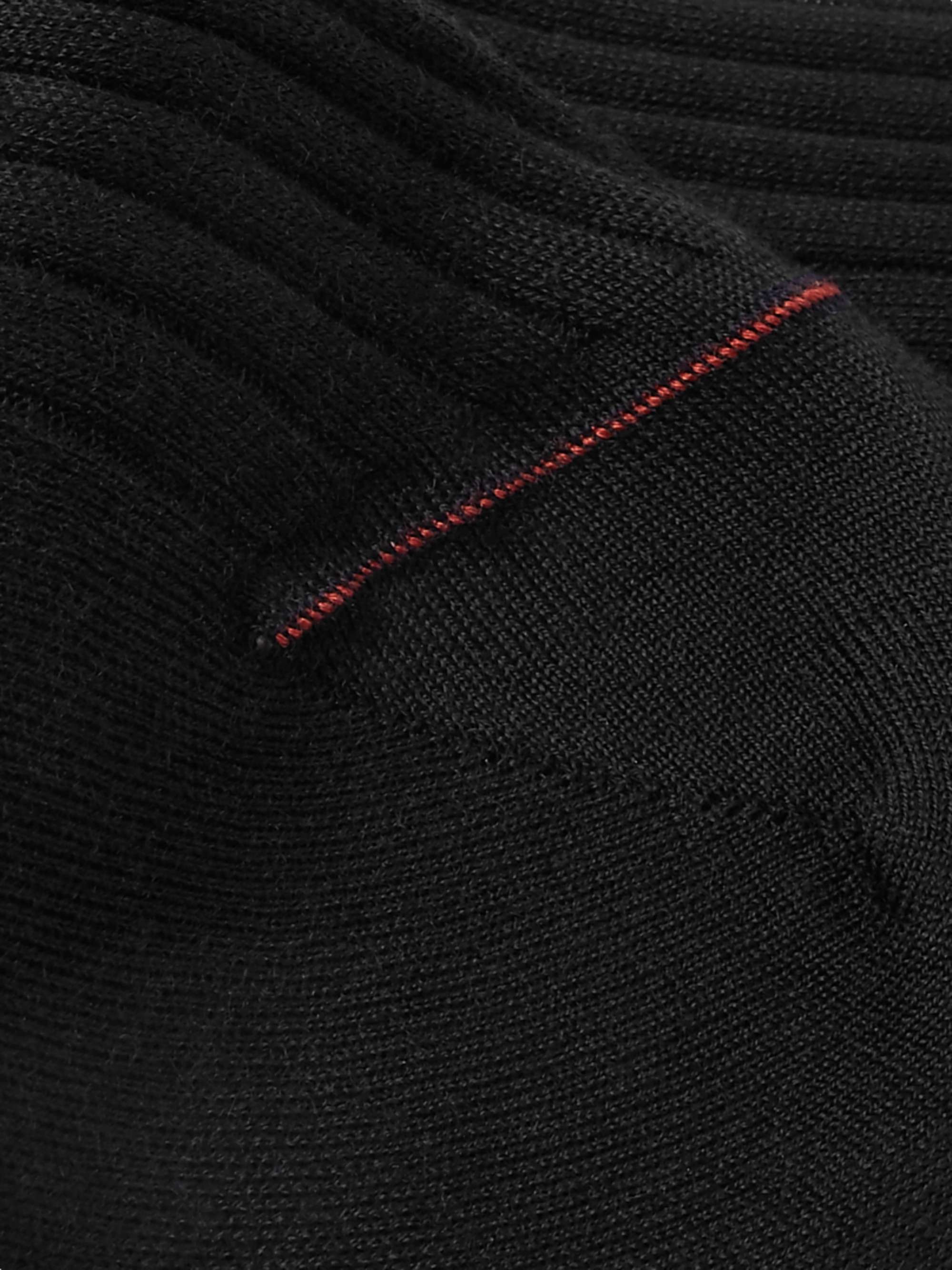 LORO PIANA Ribbed Cashmere and Silk-Blend Socks