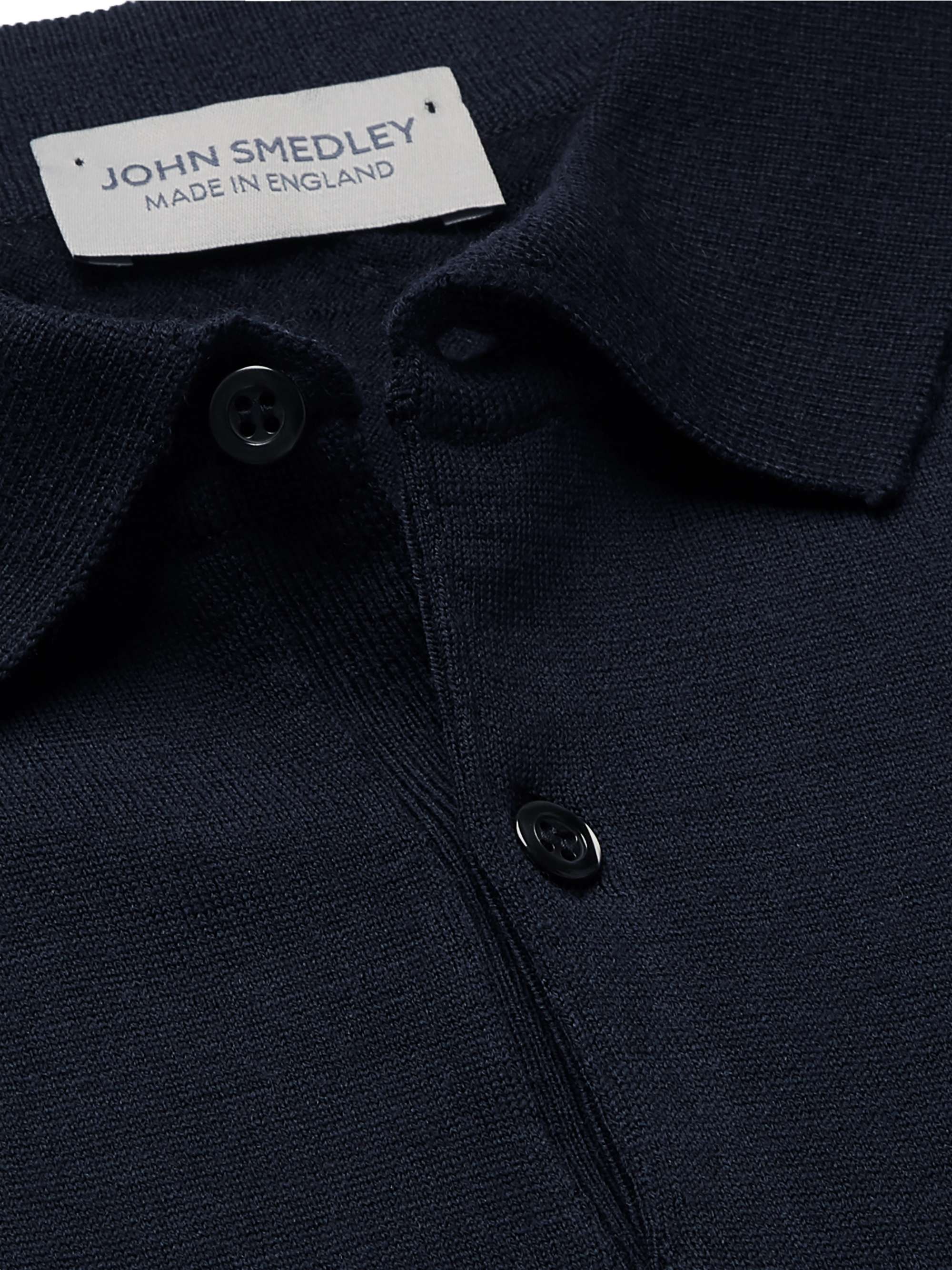 JOHN SMEDLEY Payton Slim-Fit Merino Wool Polo Shirt