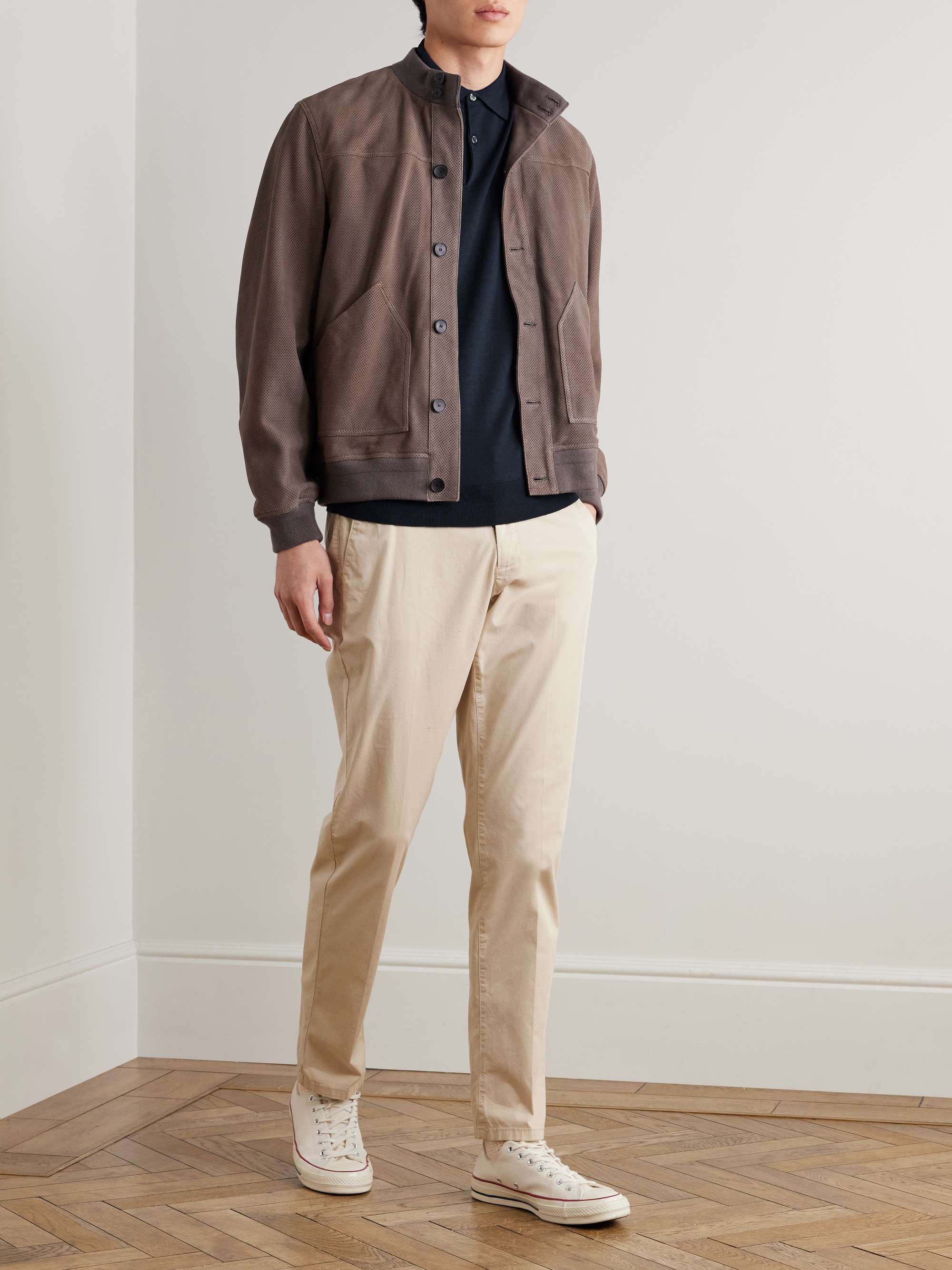 JOHN SMEDLEY Payton Slim-Fit Merino Wool Polo Shirt