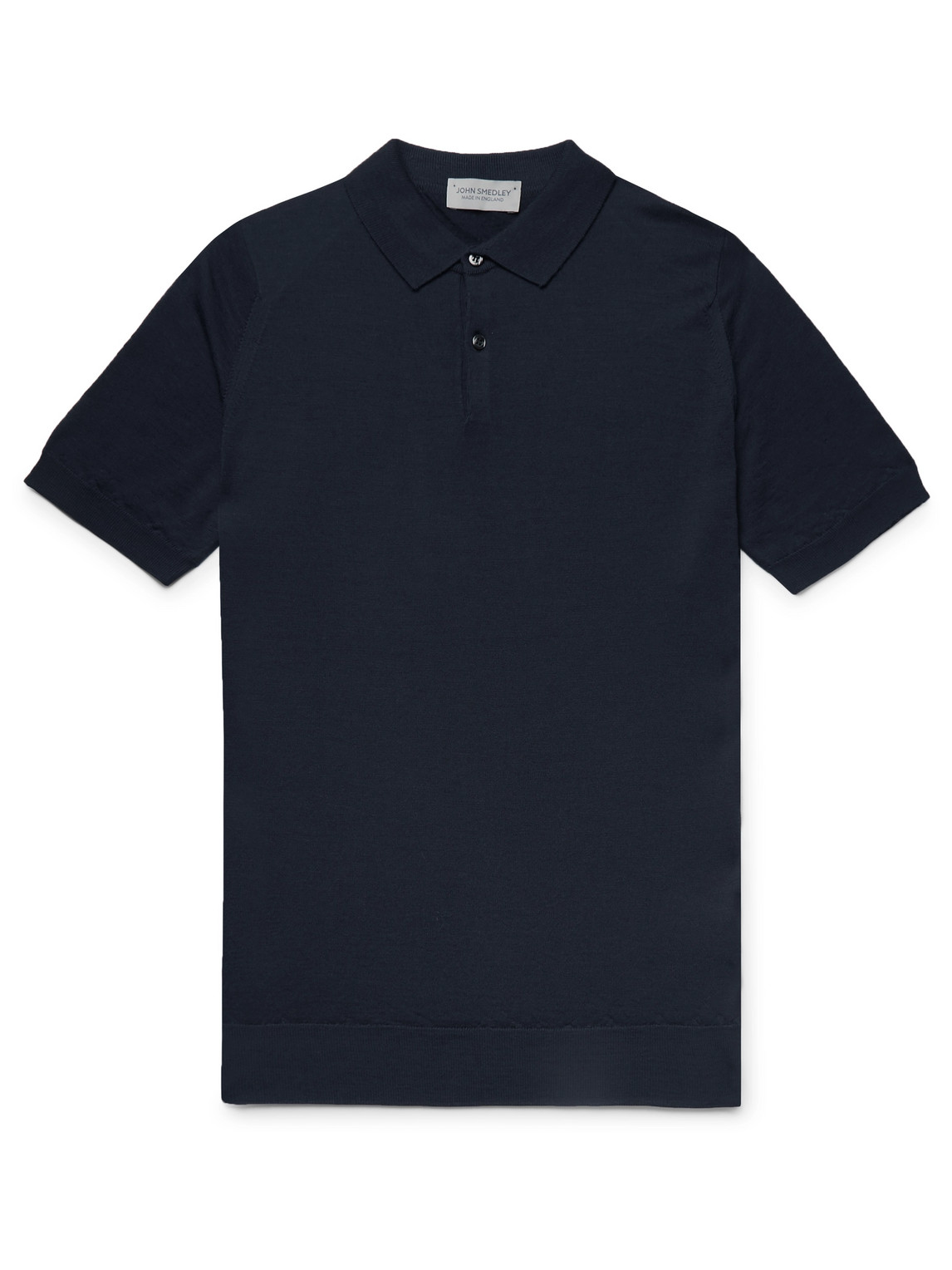 John Smedley Isis Fine Knit Cotton Polo Shirt Clothing In Blue