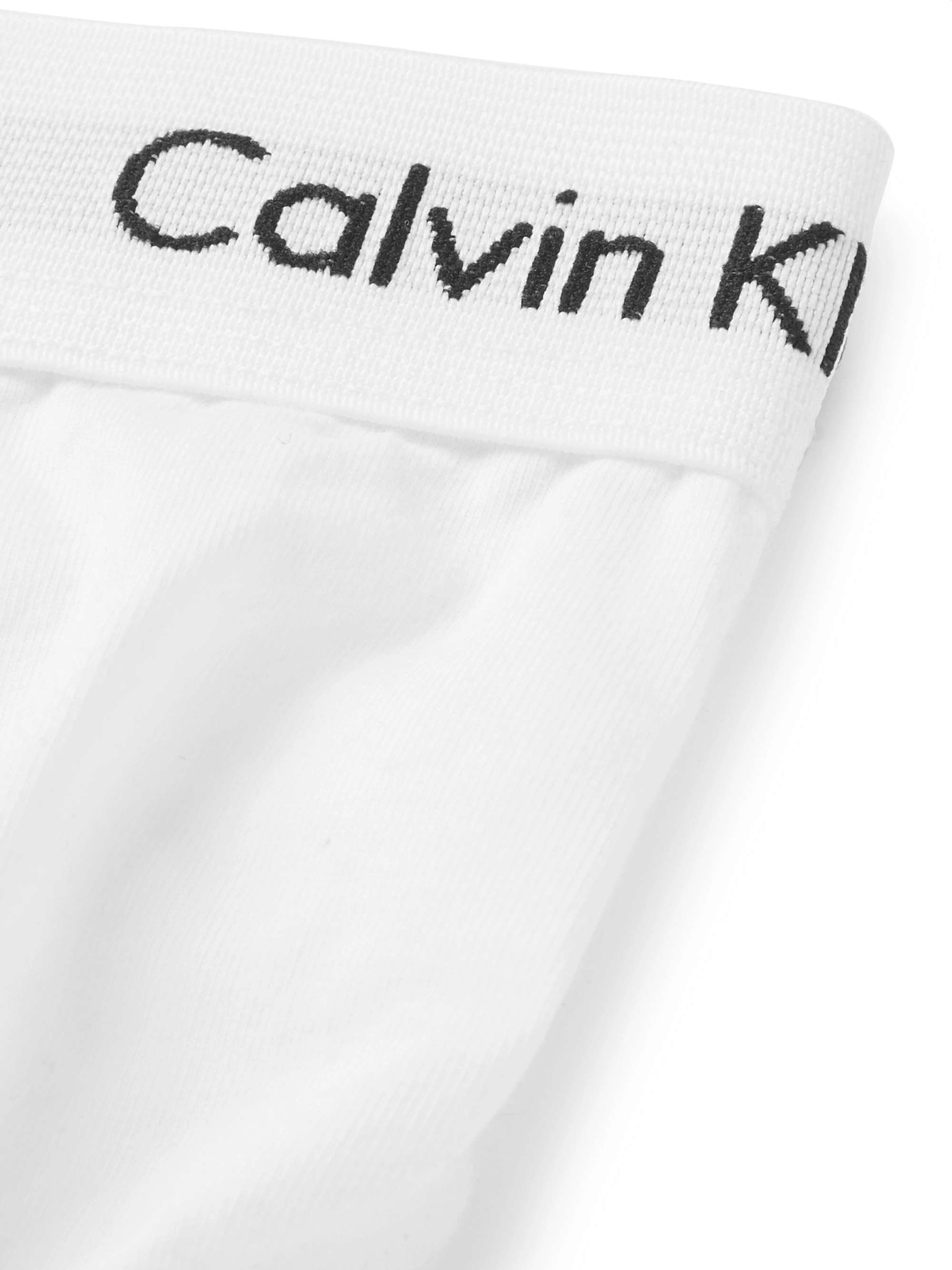 CALVIN KLEIN UNDERWEAR Three-Pack Stretch-Cotton Briefs for Men