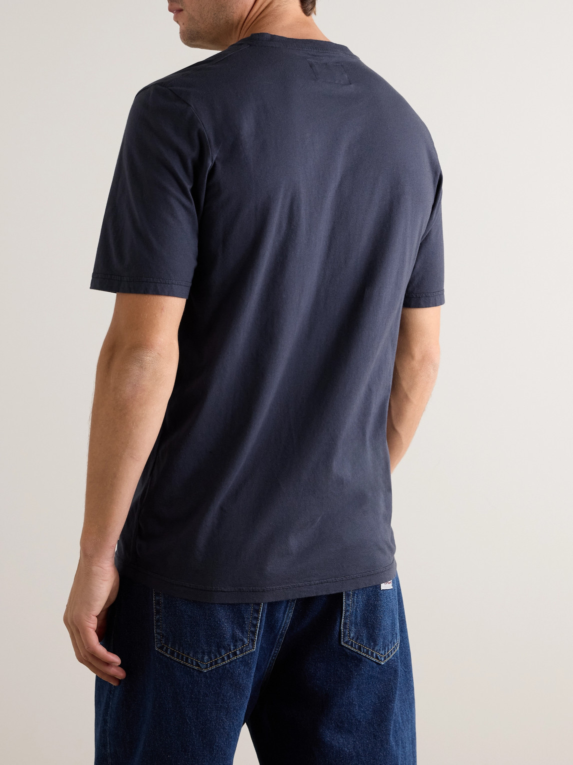 Shop Folk Assembly Cotton-jersey T-shirt In Blue