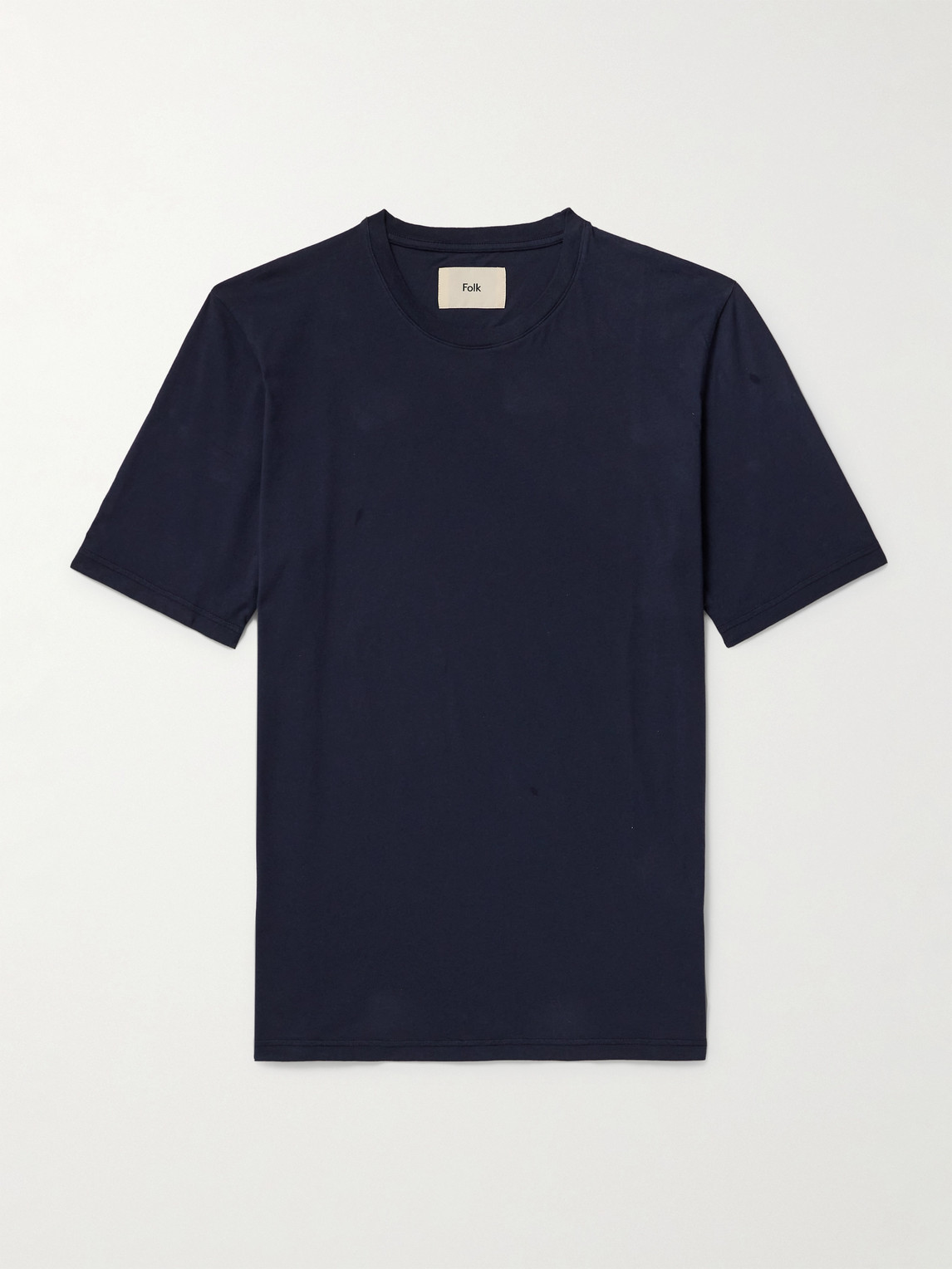 Folk Assembly Cotton-jersey T-shirt In Blue