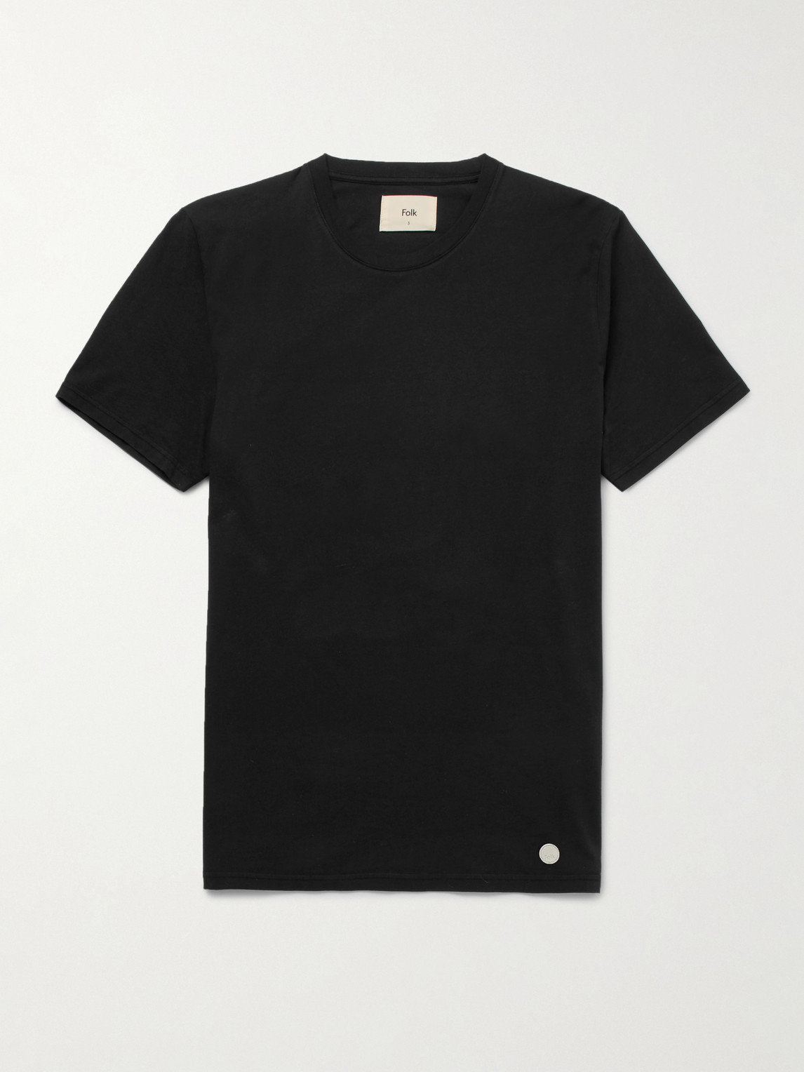 Folk Assembly Cotton-jersey T-shirt In Black