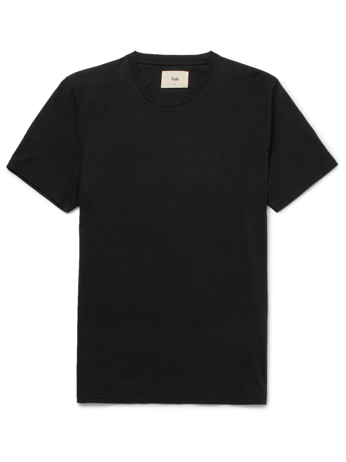 Folk Assembly Cotton-jersey T-shirt In Black