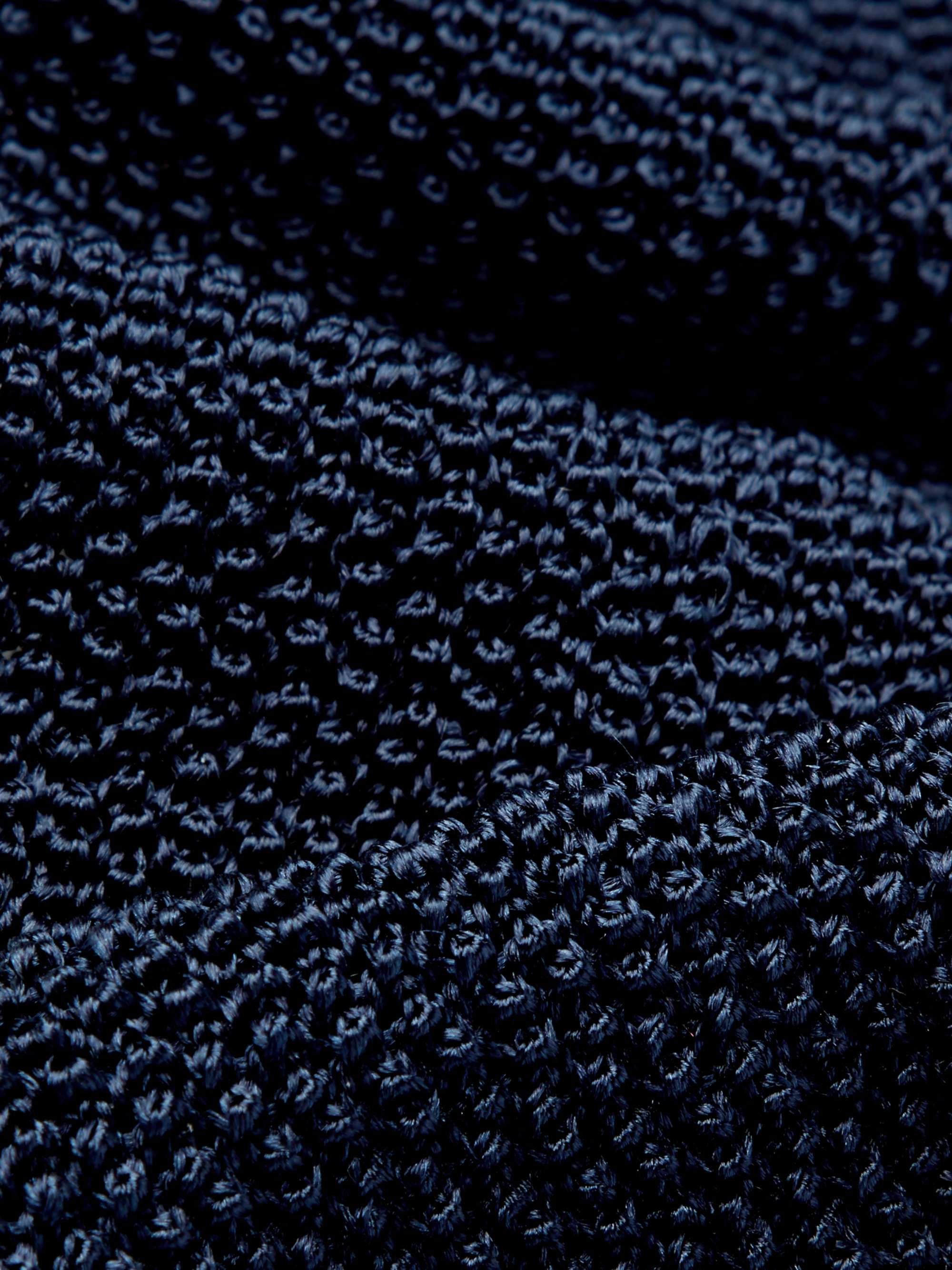 DUNHILL 6cm Knitted Mulberry Silk Tie