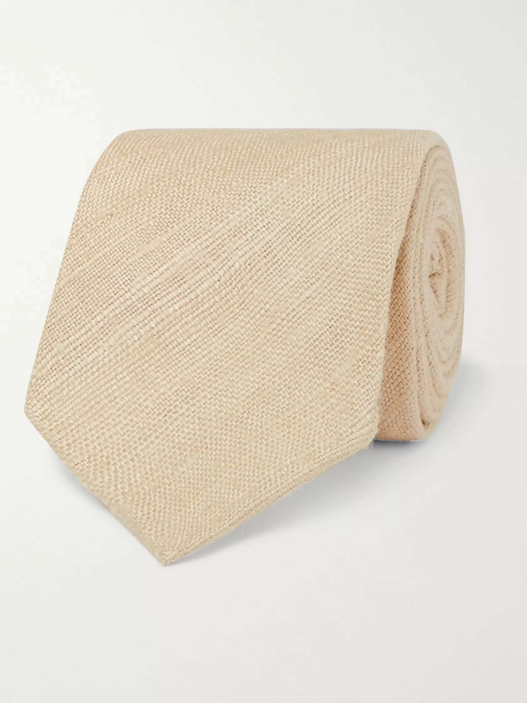 DRAKE'S 8cm Slub Silk Tie