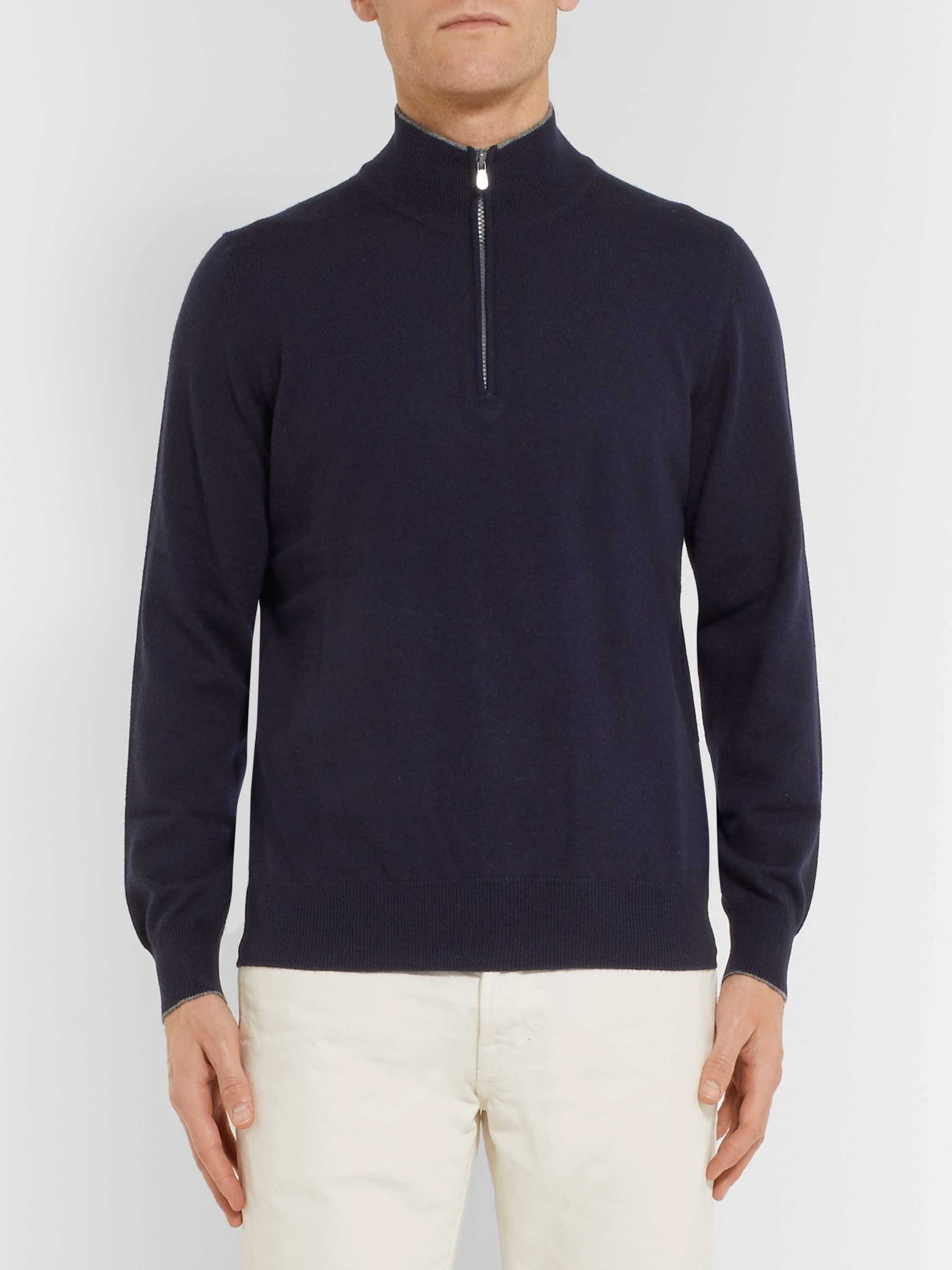 BRUNELLO CUCINELLI Cashmere Half-Zip Sweater
