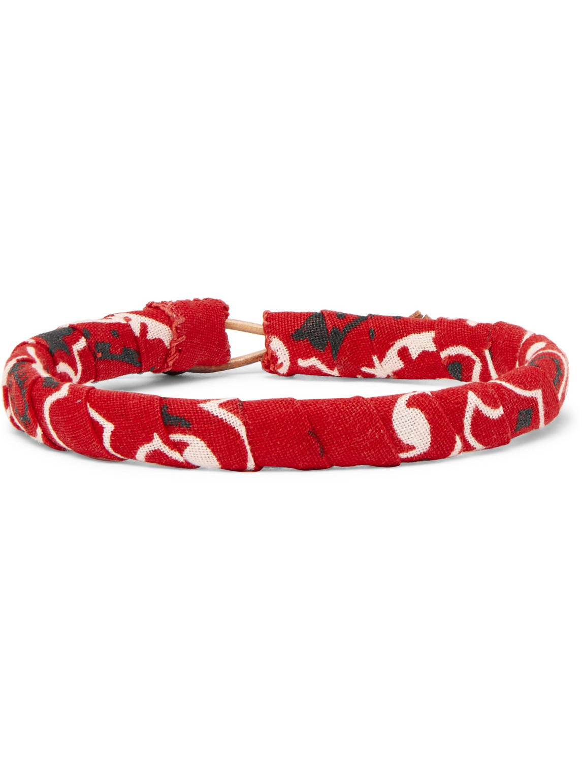 Mikia Bandana Cotton Bracelet In Red