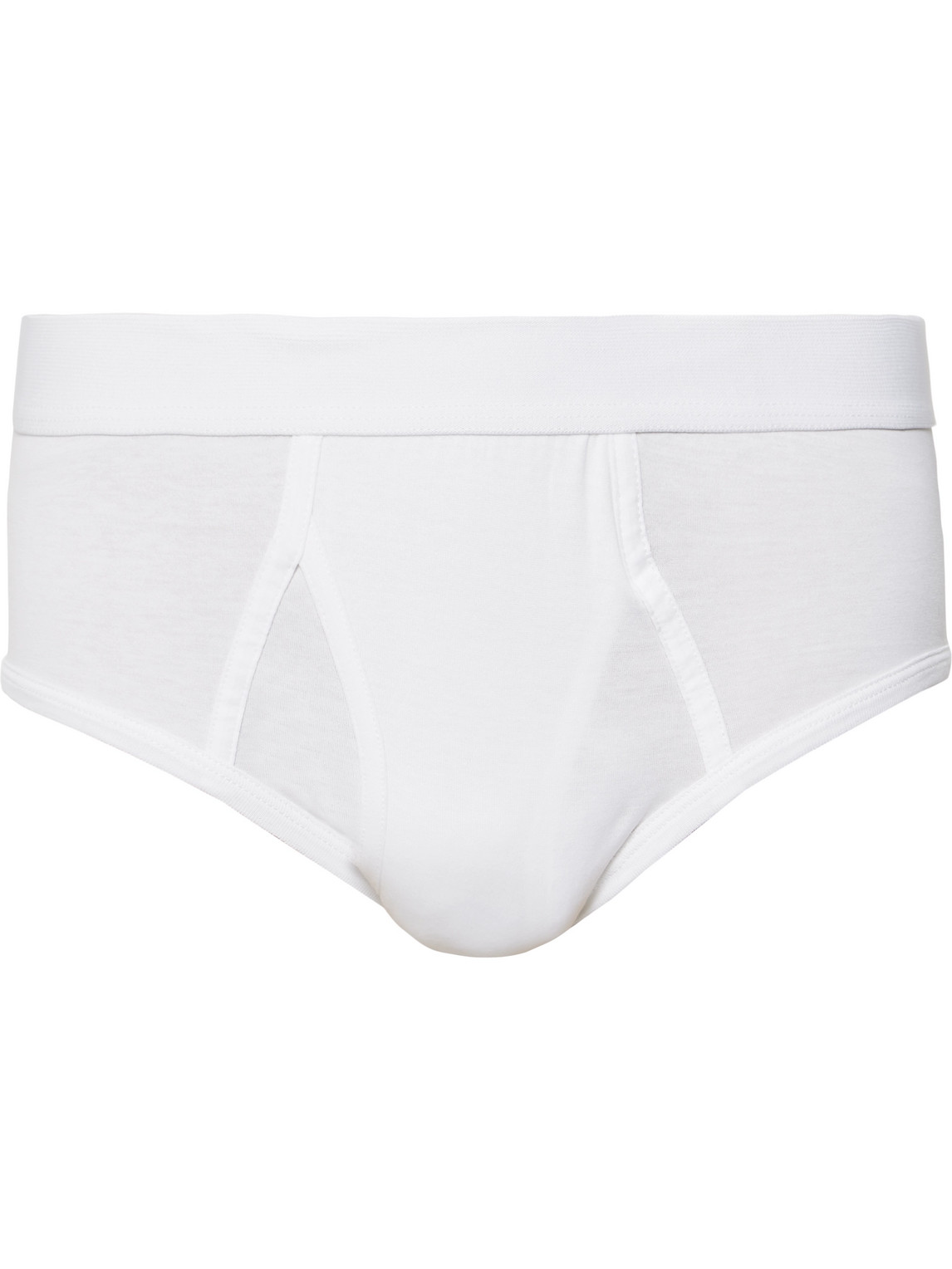 Håndværk Pima Cotton-jersey Briefs In White