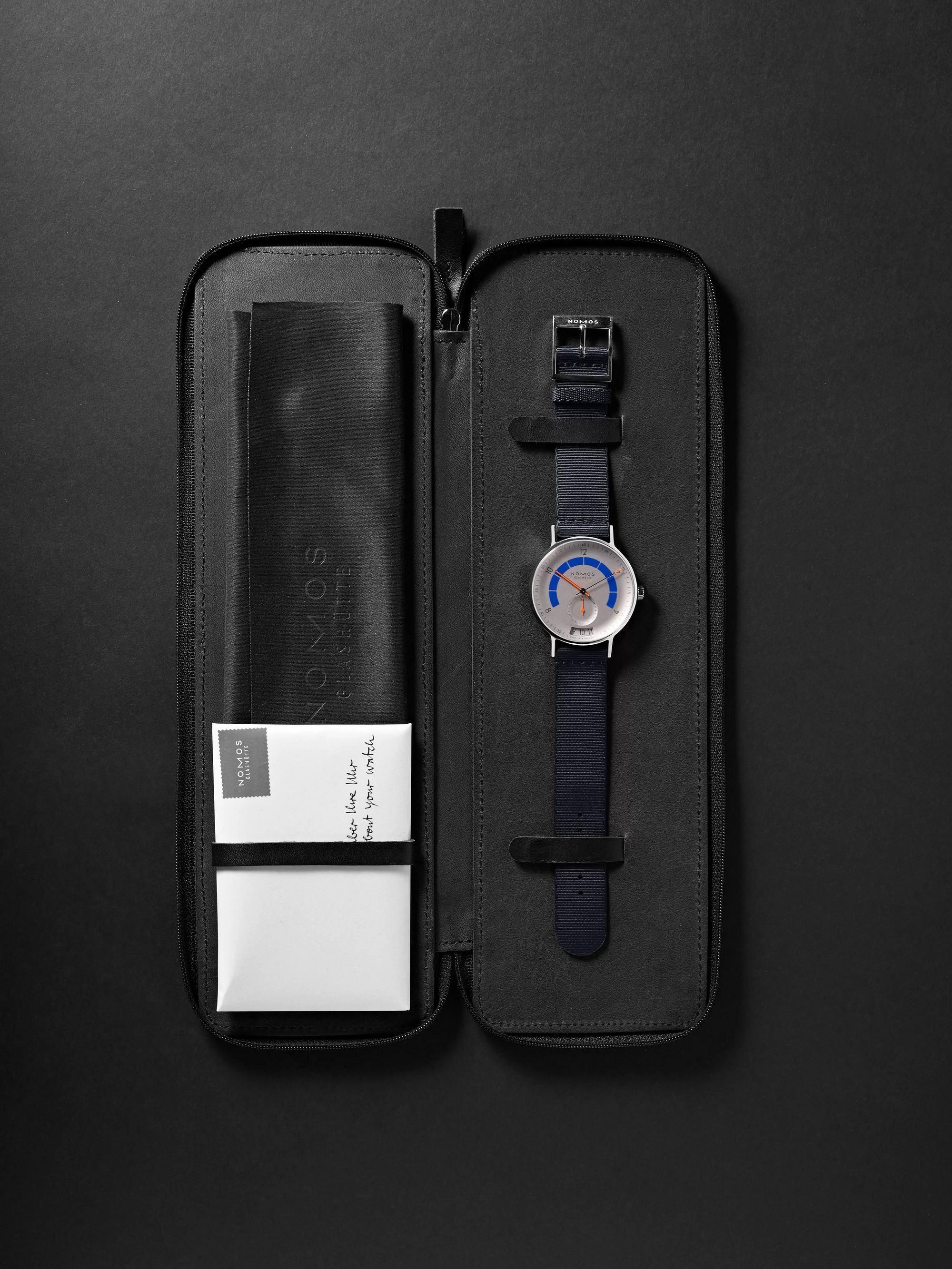 NOMOS GLASHÜTTE Autobahn Neomatik Datum Automatic 41mm Stainless Steel and Nylon Watch, Ref. No. 1303