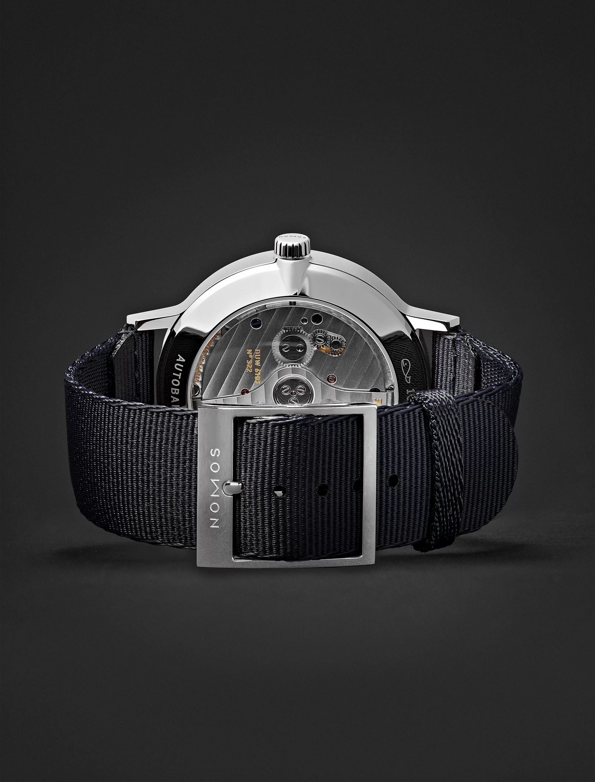 NOMOS GLASHÜTTE Autobahn Neomatik Datum Automatic 41mm Stainless Steel and Nylon Watch, Ref. No. 1303