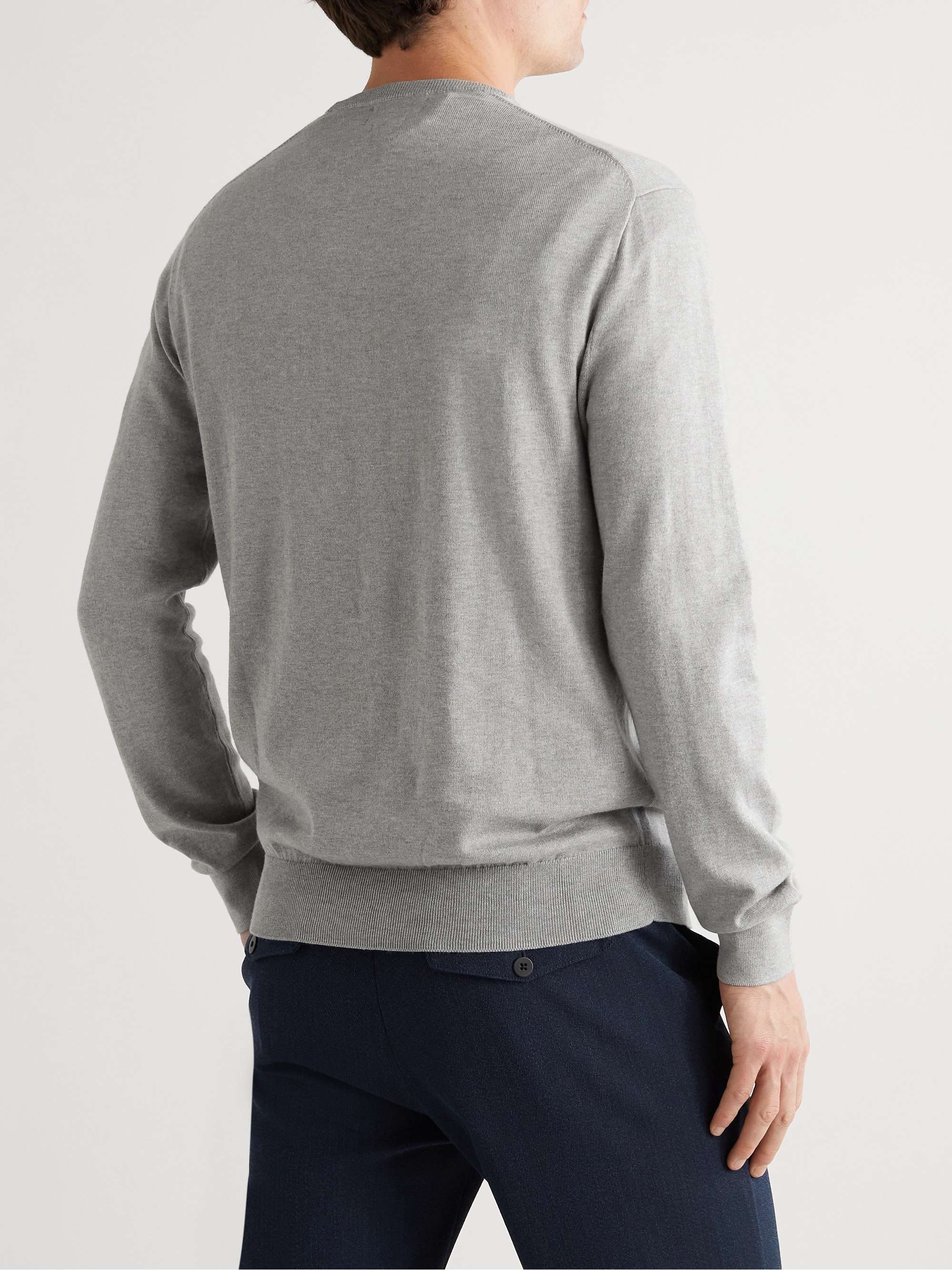 POLO RALPH LAUREN Slim-Fit Pima Cotton Sweater for Men | MR PORTER