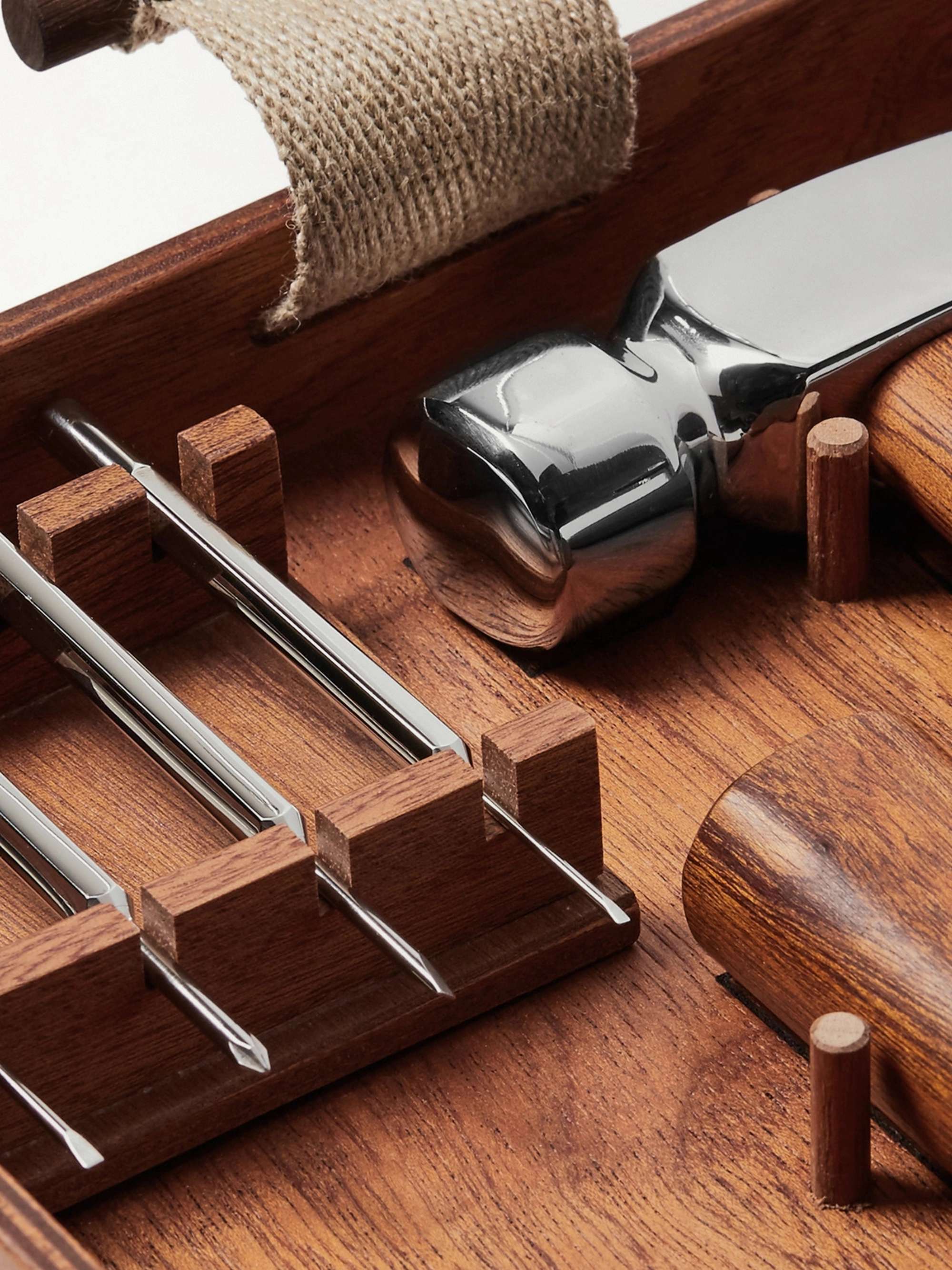 LORENZI MILANO Tool Kit with Mahogany Wood Box
