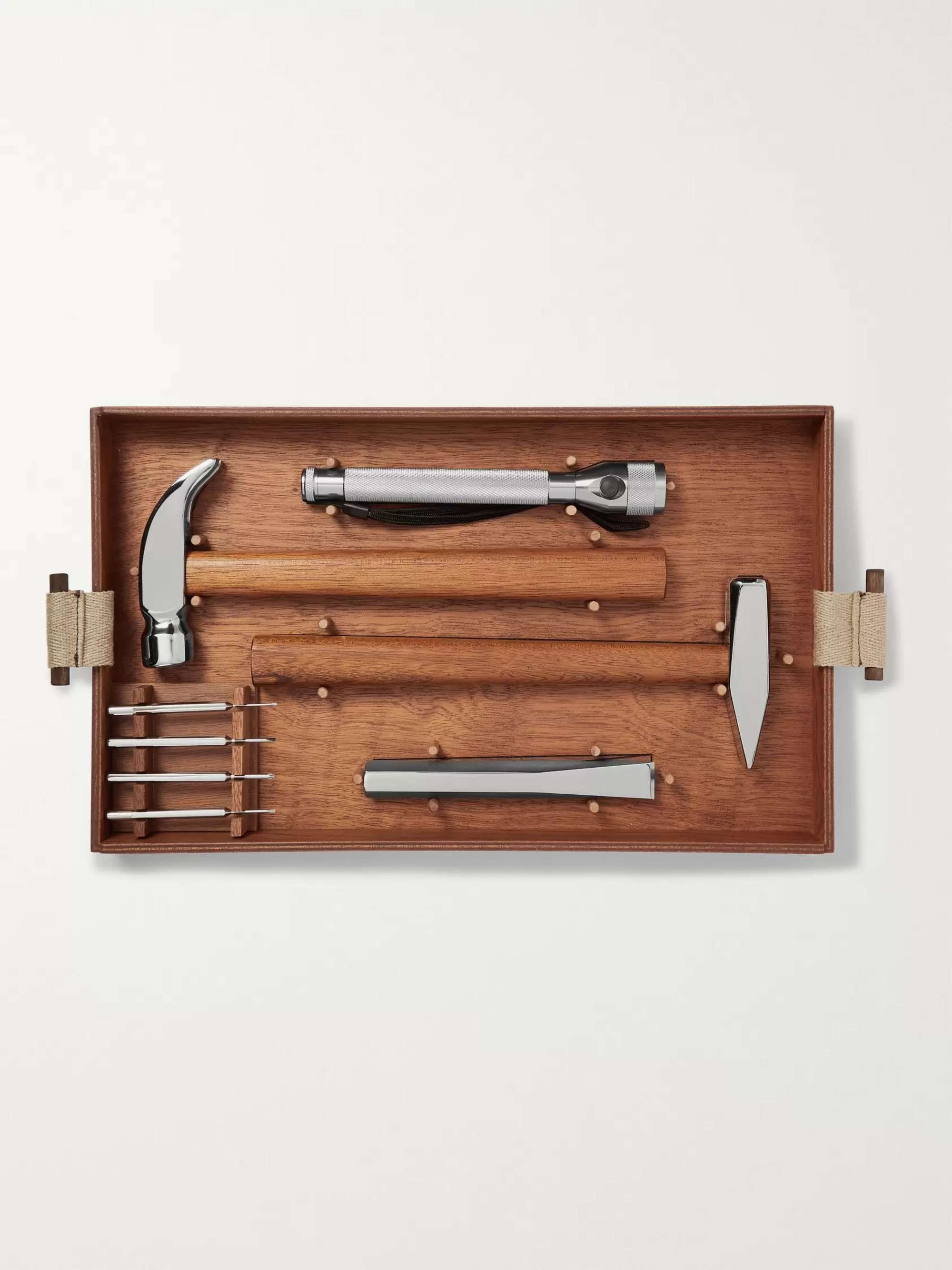 LORENZI MILANO Tool Kit with Mahogany Wood Box