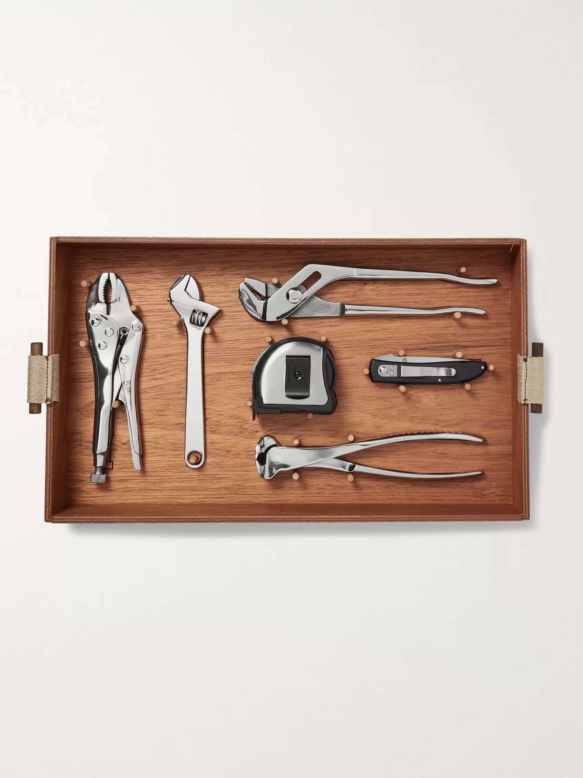 LORENZI MILANO Tool Kit with Mahogany Wood Box