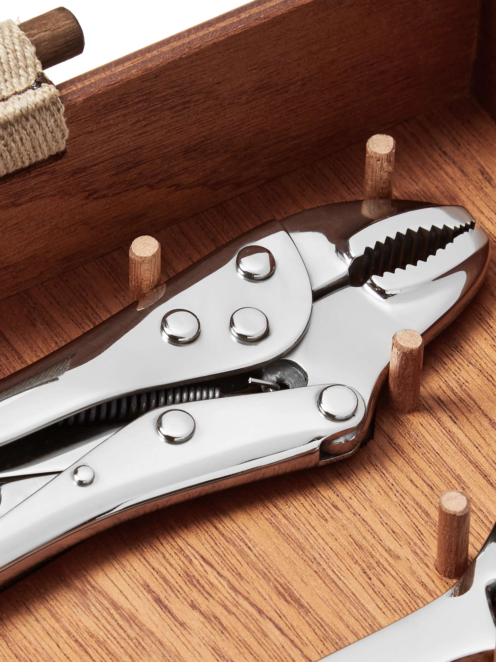 LORENZI MILANO Tool Kit with Mahogany Wood Box