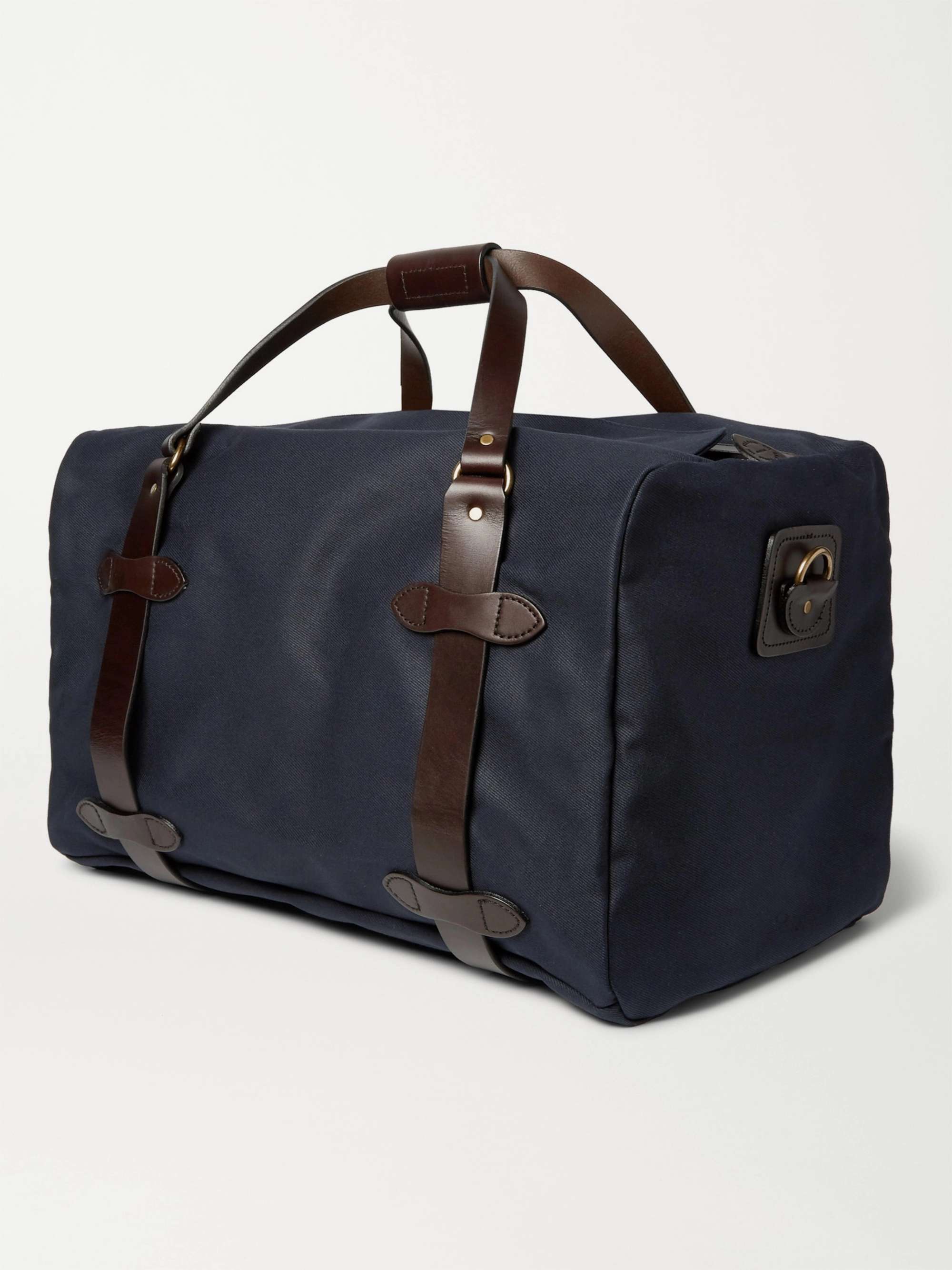 FILSON Leather-Trimmed Twill Duffle Bag