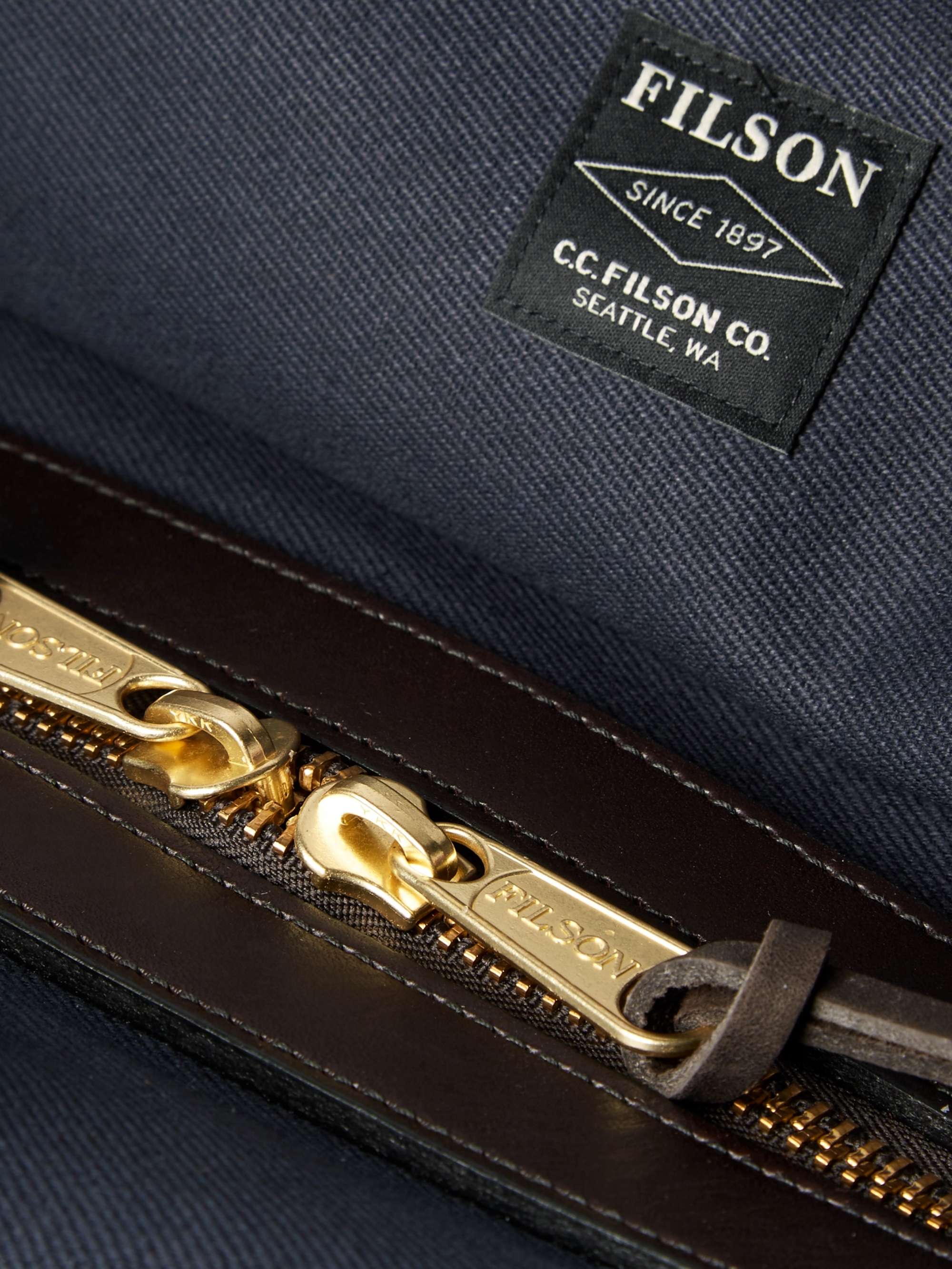 FILSON Leather-Trimmed Twill Duffle Bag