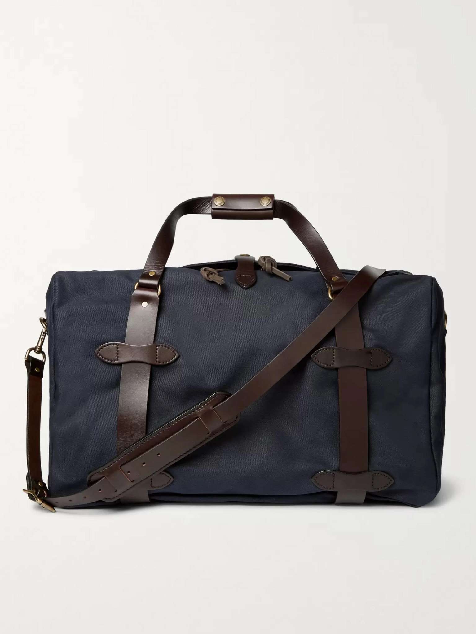 FILSON Leather-Trimmed Twill Duffle Bag for Men | MR PORTER