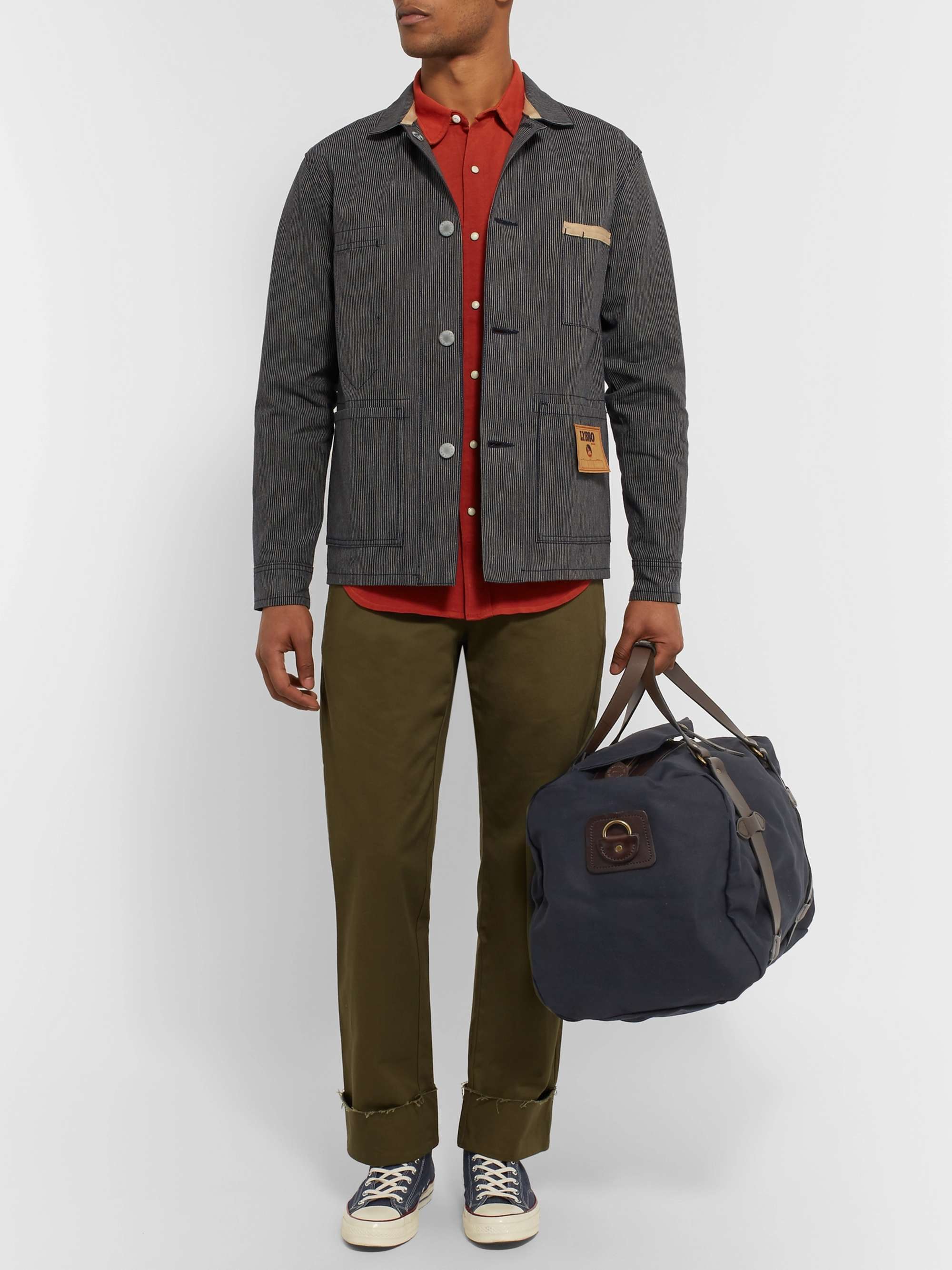 FILSON Leather-Trimmed Twill Duffle Bag