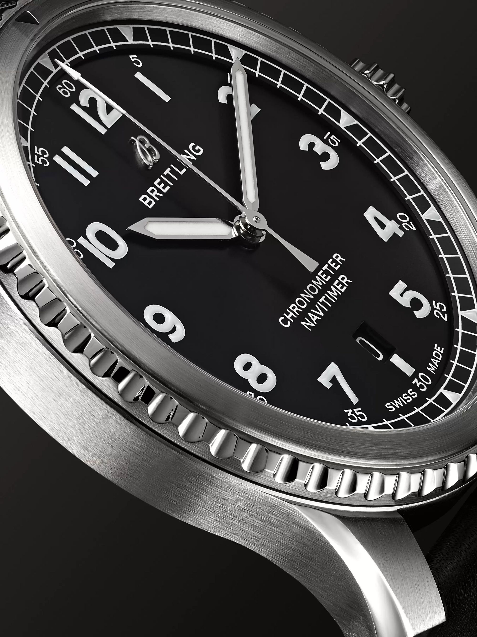 BREITLING Navitimer 8 Automatic 41mm Steel and Leather Watch, Ref. No. A17314101B1X1