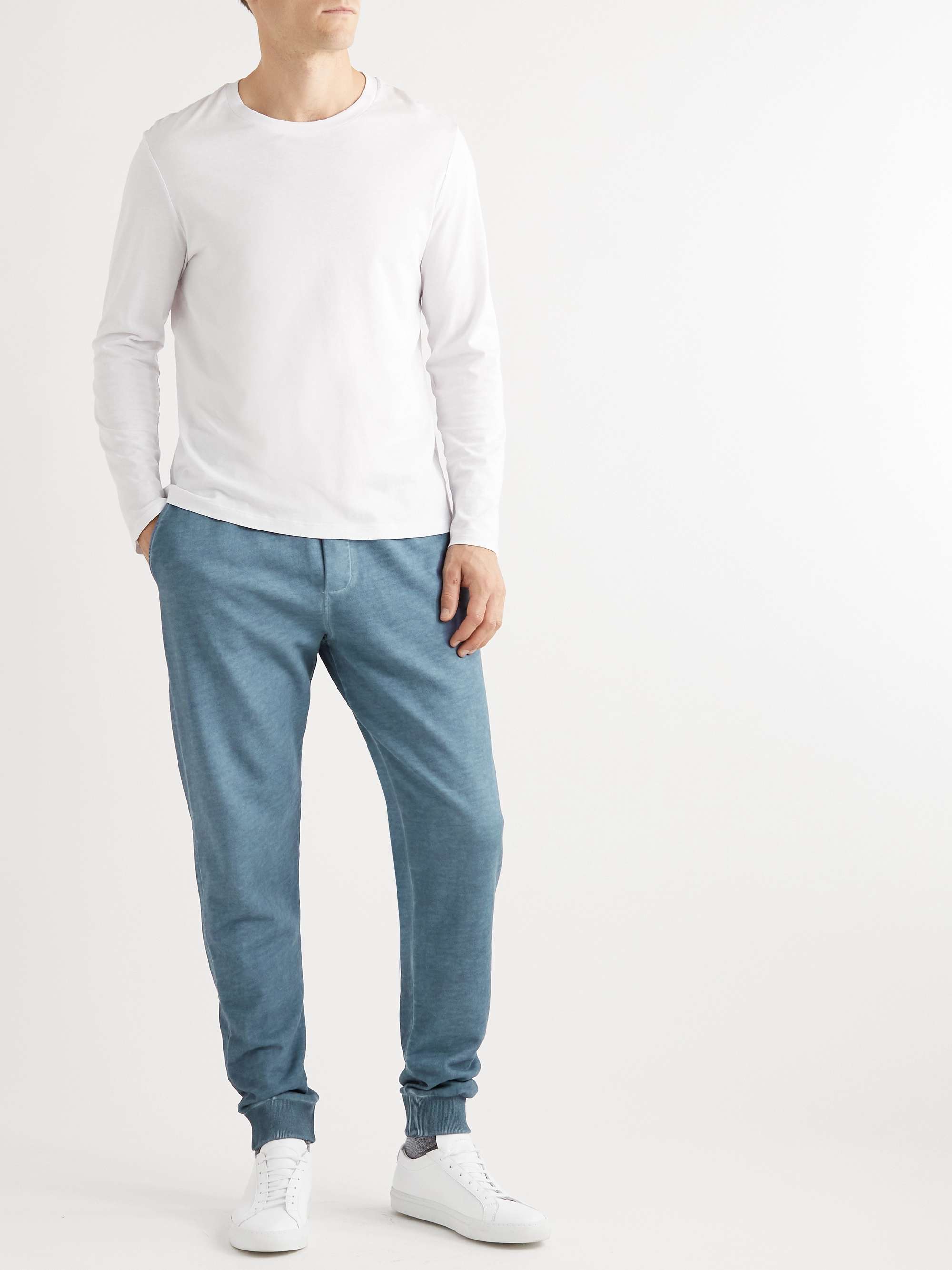 MR P. Slim-Fit Tapered Garment-Dyed Cotton-Jersey Sweatpants