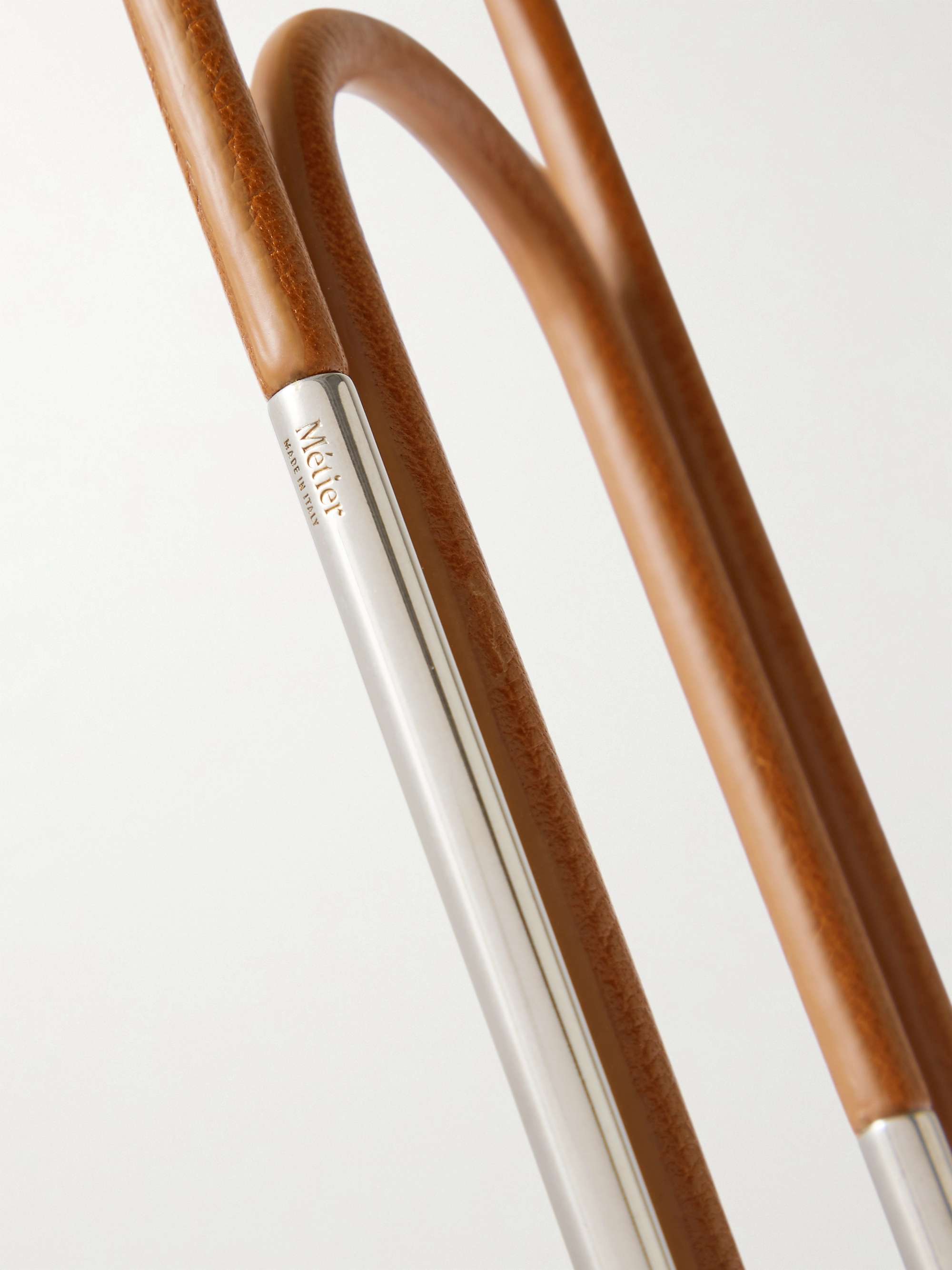 MÉTIER Leather and Silver-Tone Bookmark