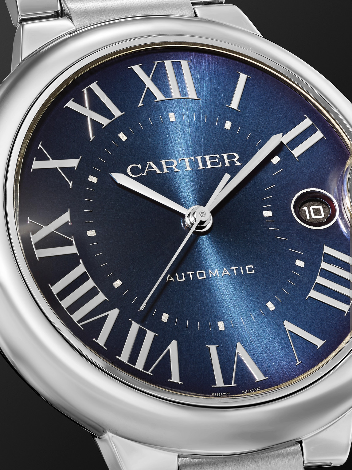 Shop Cartier Ballon Bleu De  Automatic 40mm Stainless Steel Watch, Ref. No. Wsbb0061 In Blue