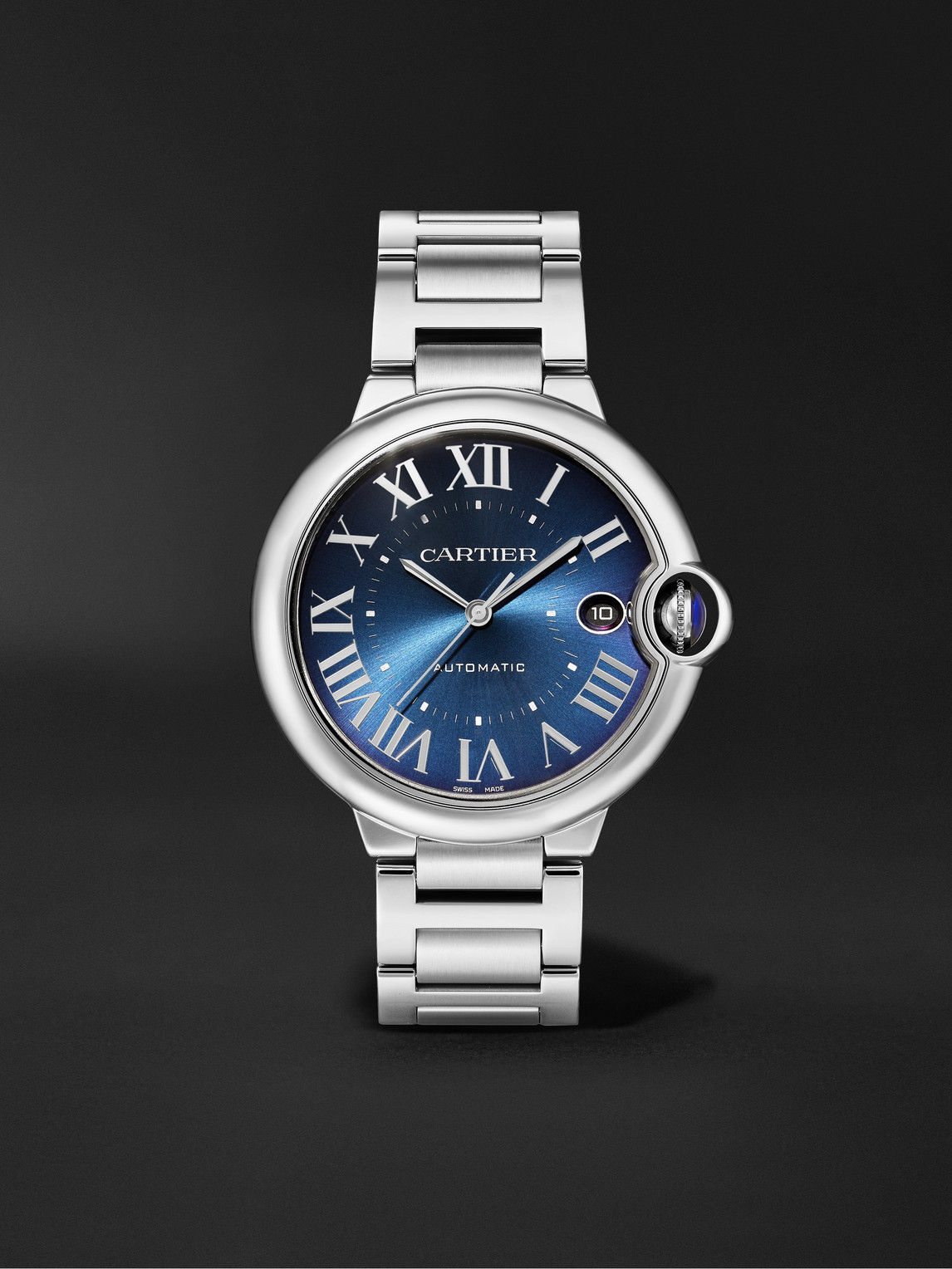 Cartier Ballon Bleu De  Automatic 40mm Stainless Steel Watch, Ref. No. Wsbb0061 In Blue