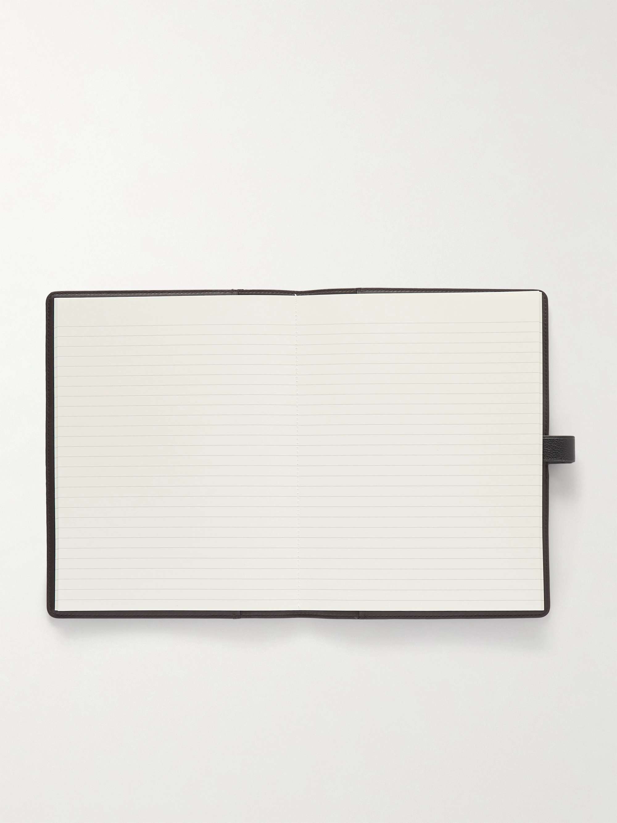 MÉTIER Leather-Trimmed Printed Canvas Notebook