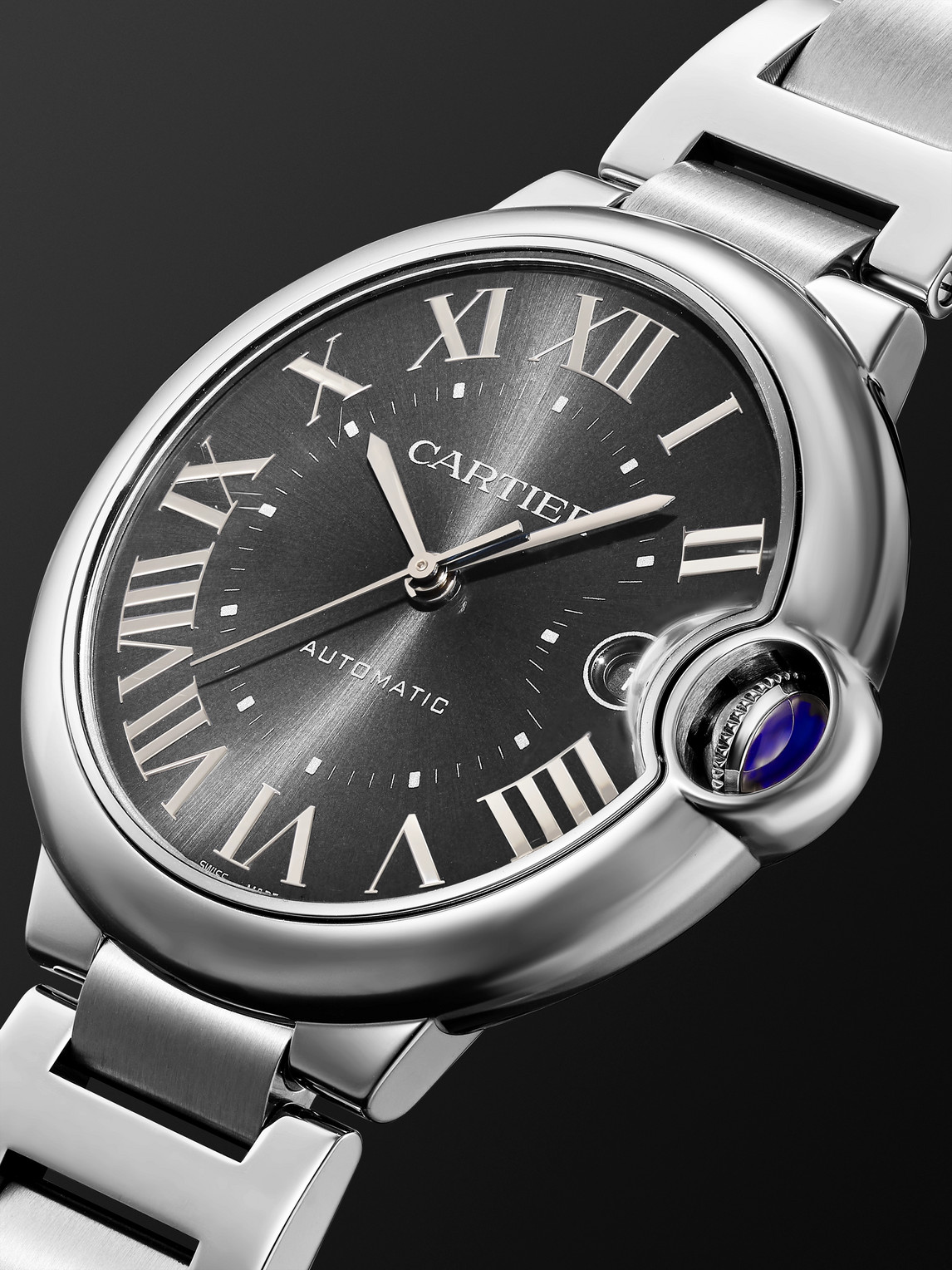 Shop Cartier Ballon Bleu De  Automatic 40mm Stainless Steel Watch, Ref. No. Wsbb0060 In Gray