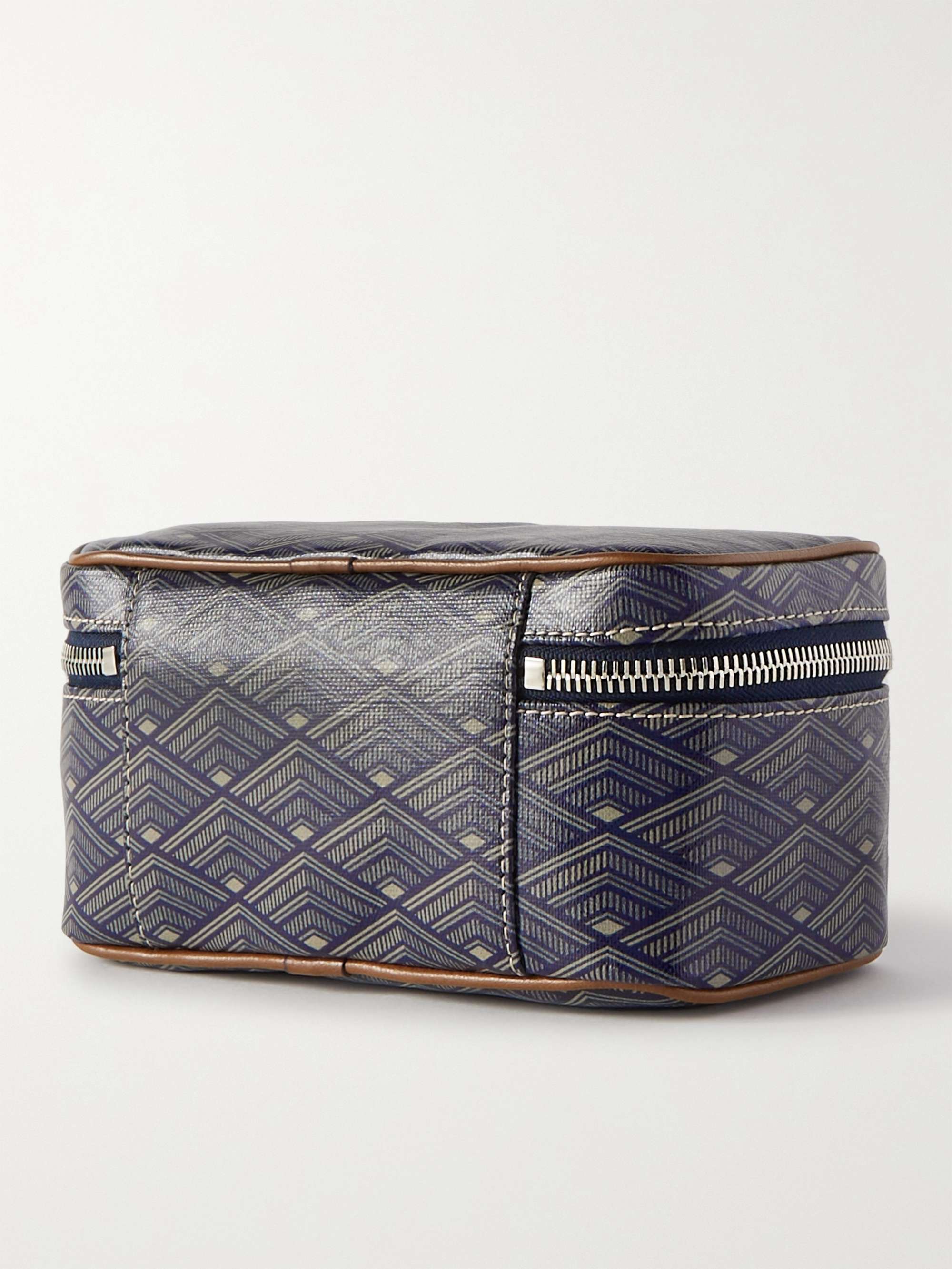 MÉTIER Extra Small Leather-Trimmed Printed Canvas Packing Pouch