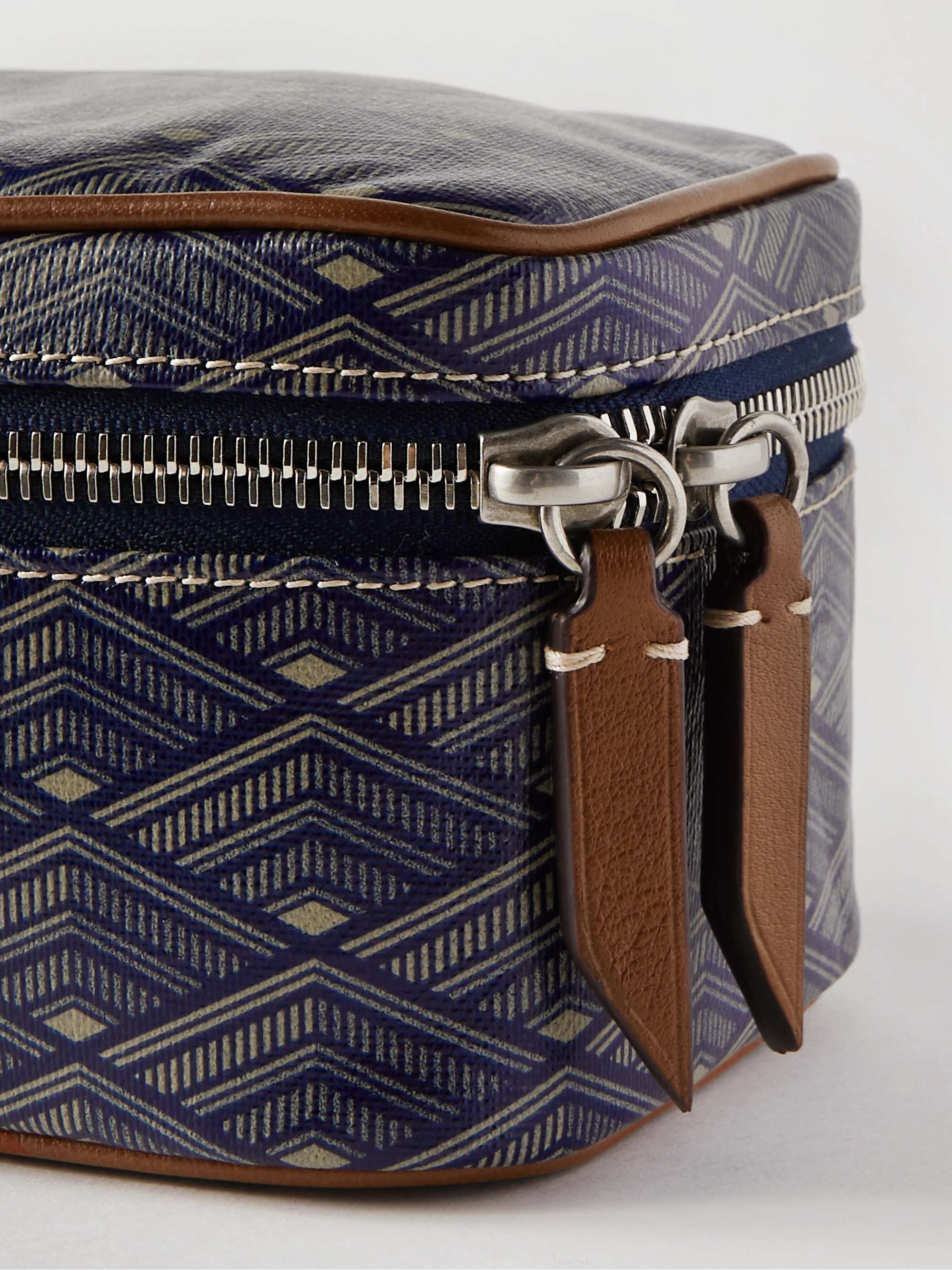 MÉTIER Extra Small Leather-Trimmed Printed Canvas Packing Pouch
