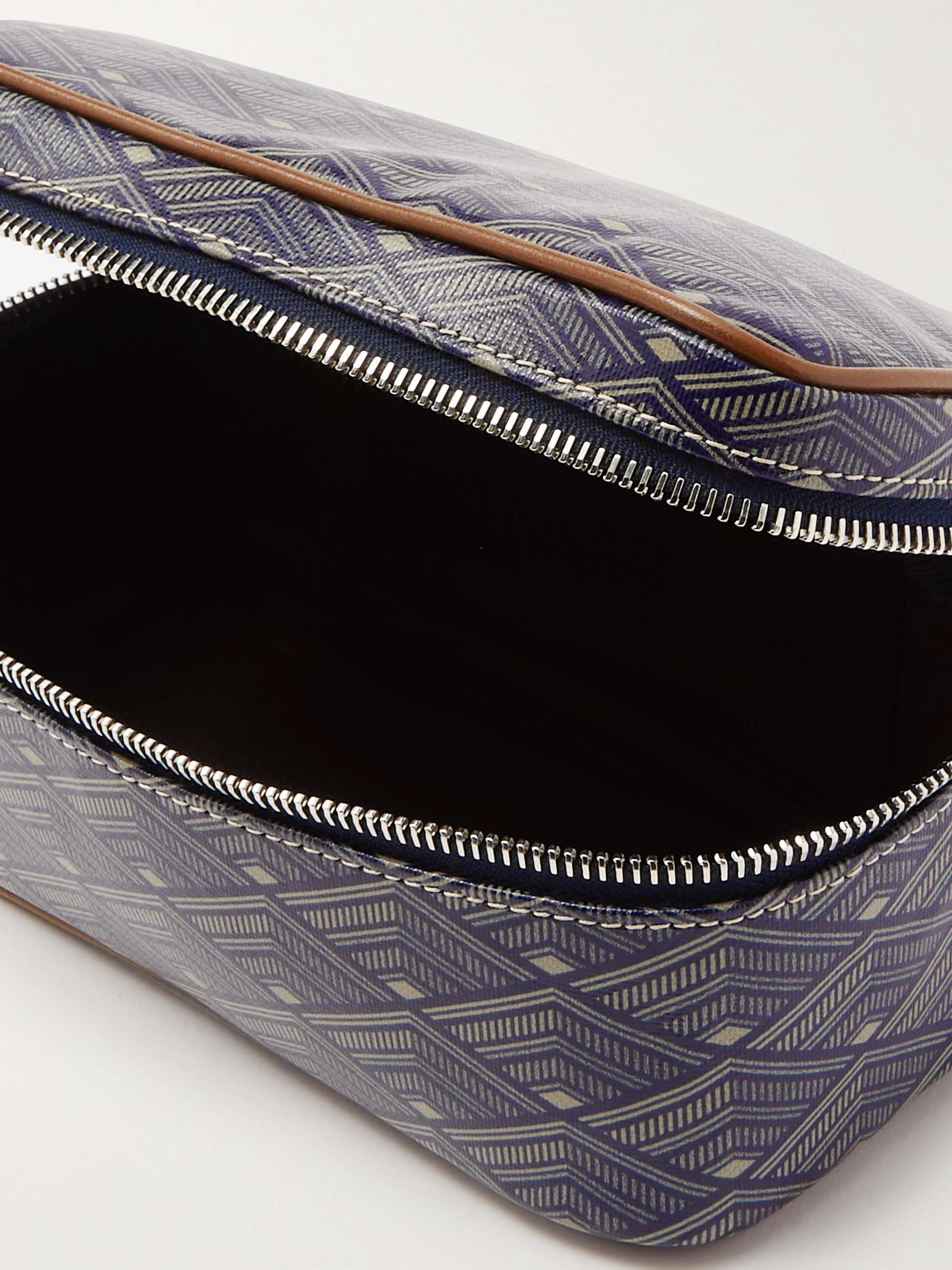 MÉTIER Extra Small Leather-Trimmed Printed Canvas Packing Pouch