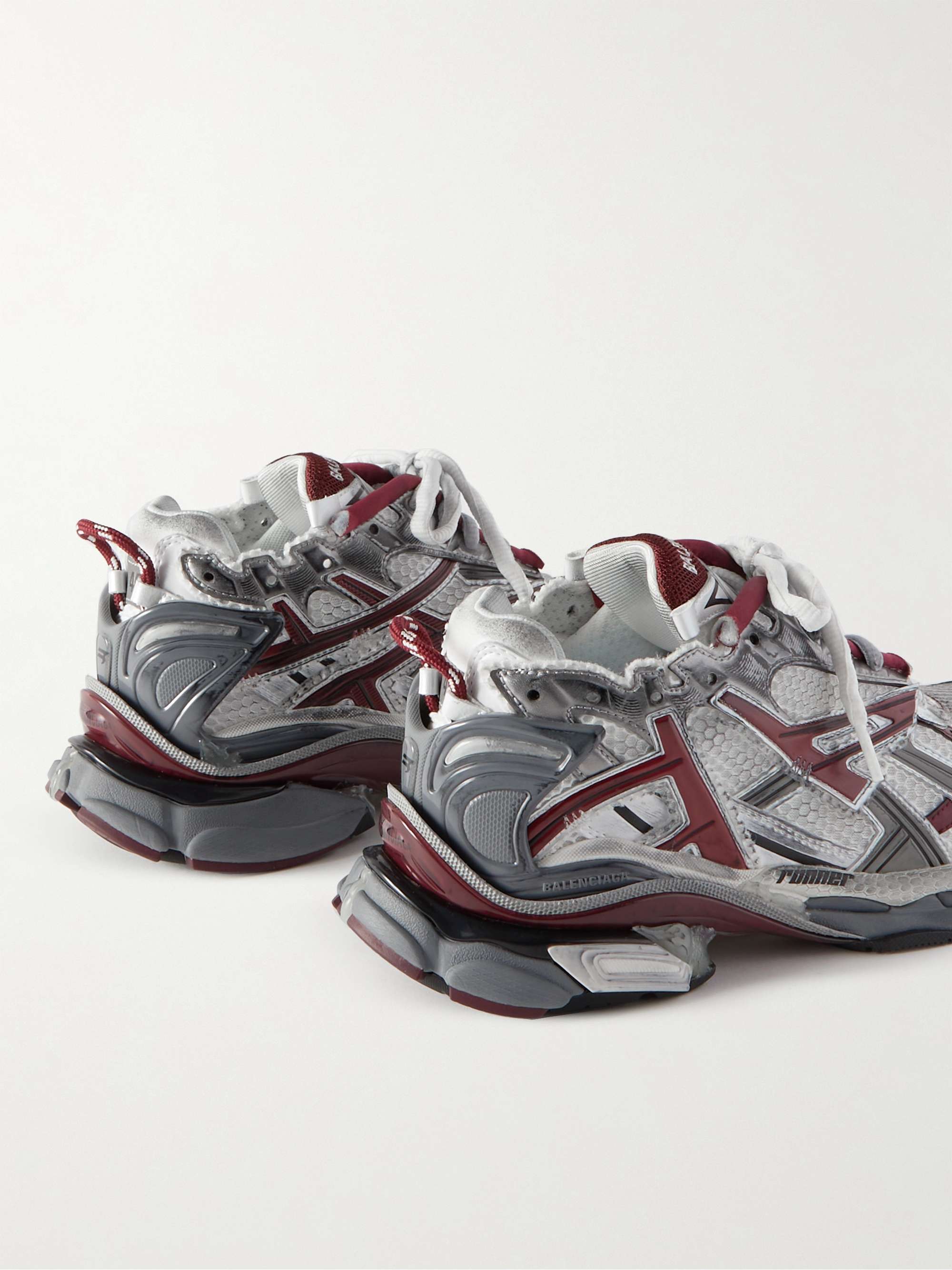 BALENCIAGA Runner Nylon, Mesh and Rubber Sneakers