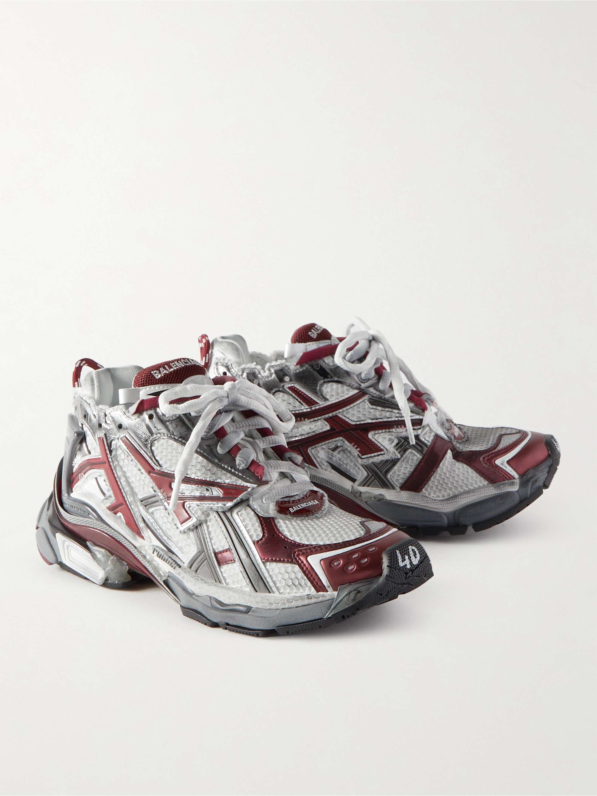 BALENCIAGA Runner Nylon, Mesh and Rubber Sneakers