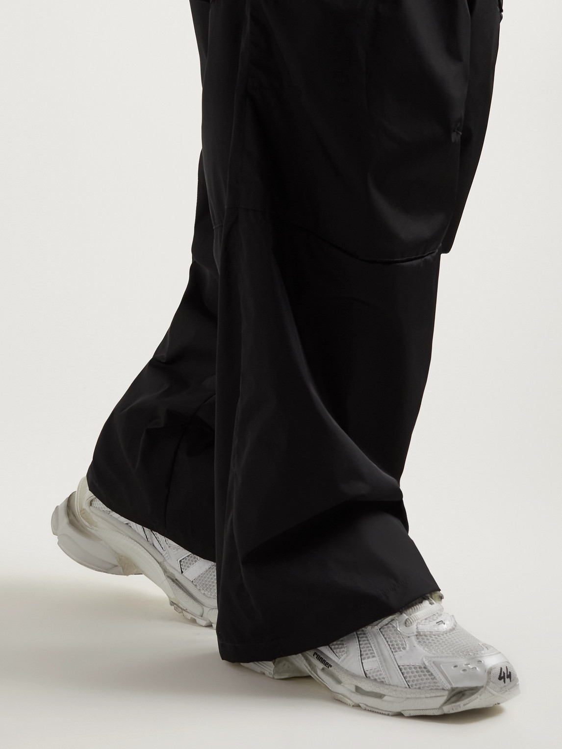 Shop Balenciaga Runner Nylon, Mesh And Rubber Sneakers In White