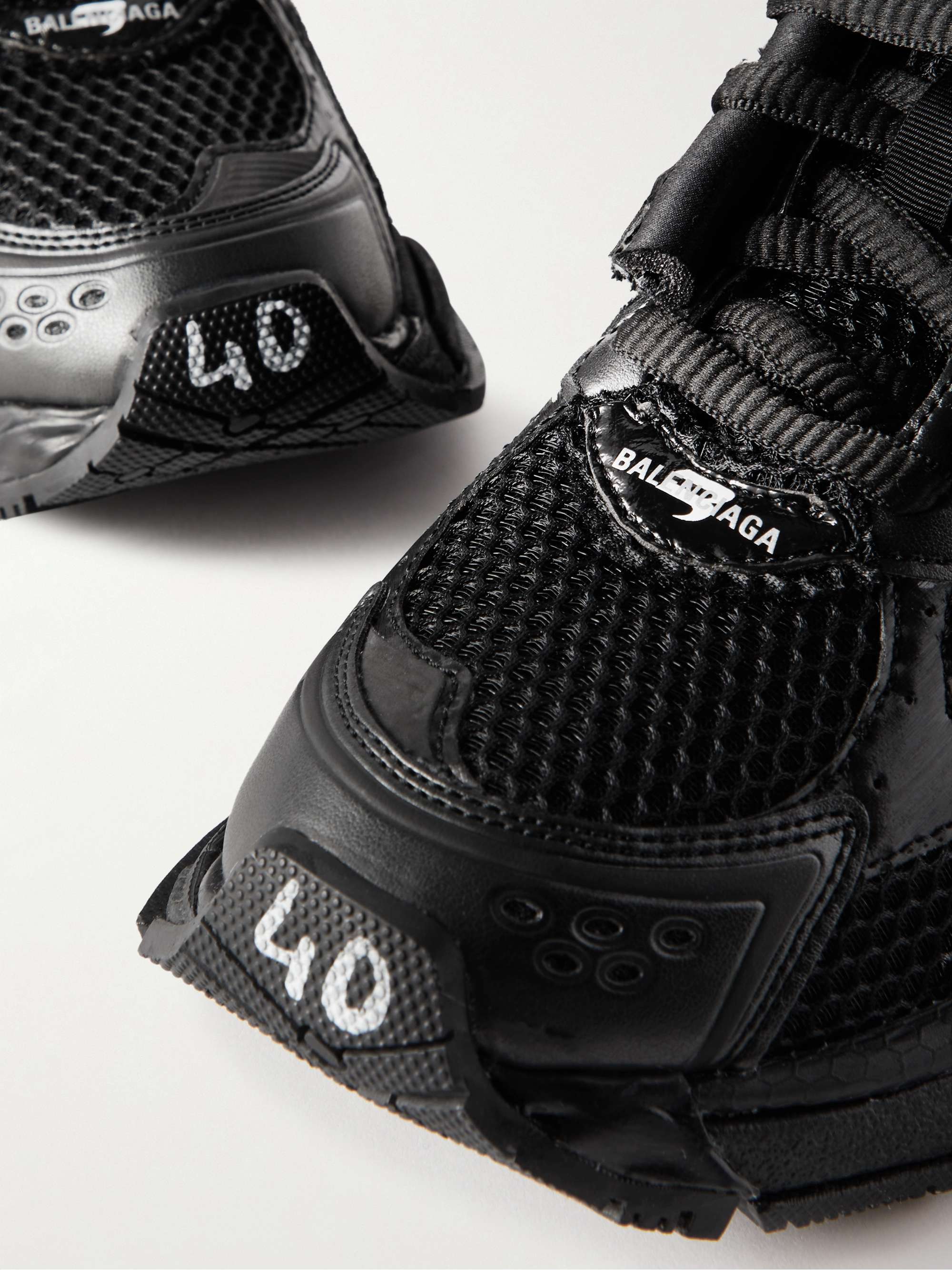 BALENCIAGA Runner Nylon, Mesh and Rubber Sneakers