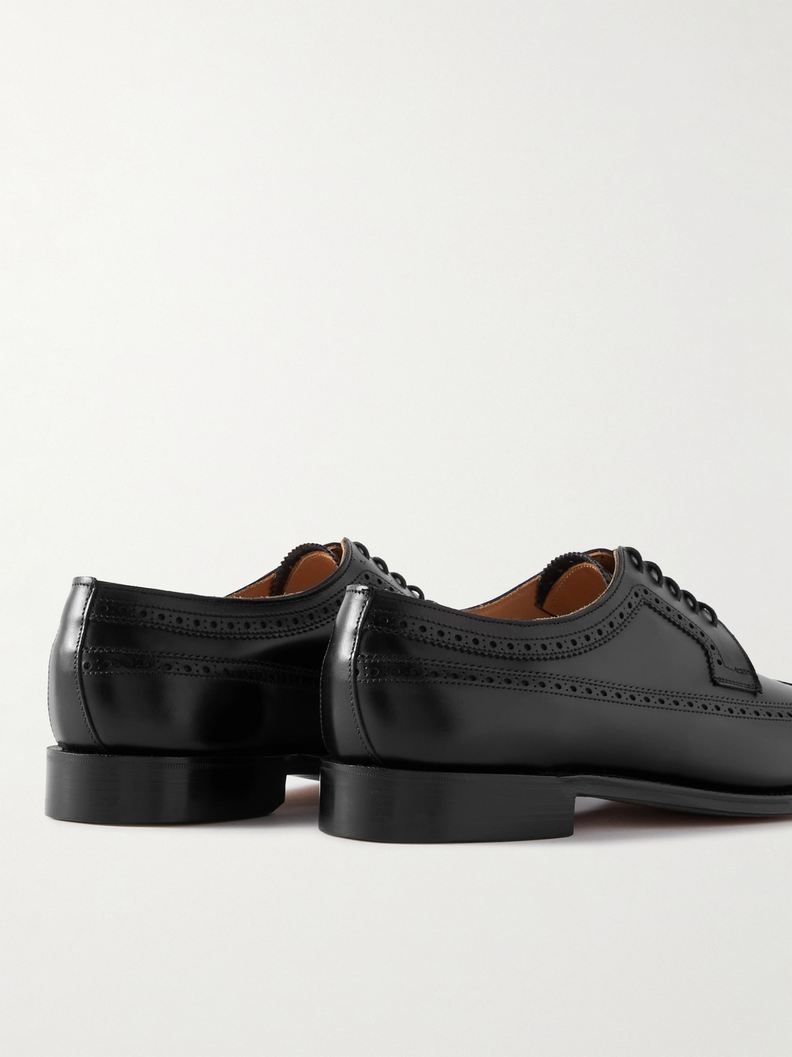 Shop Grenson Canterbury Leather Wingtip Brogues In Black