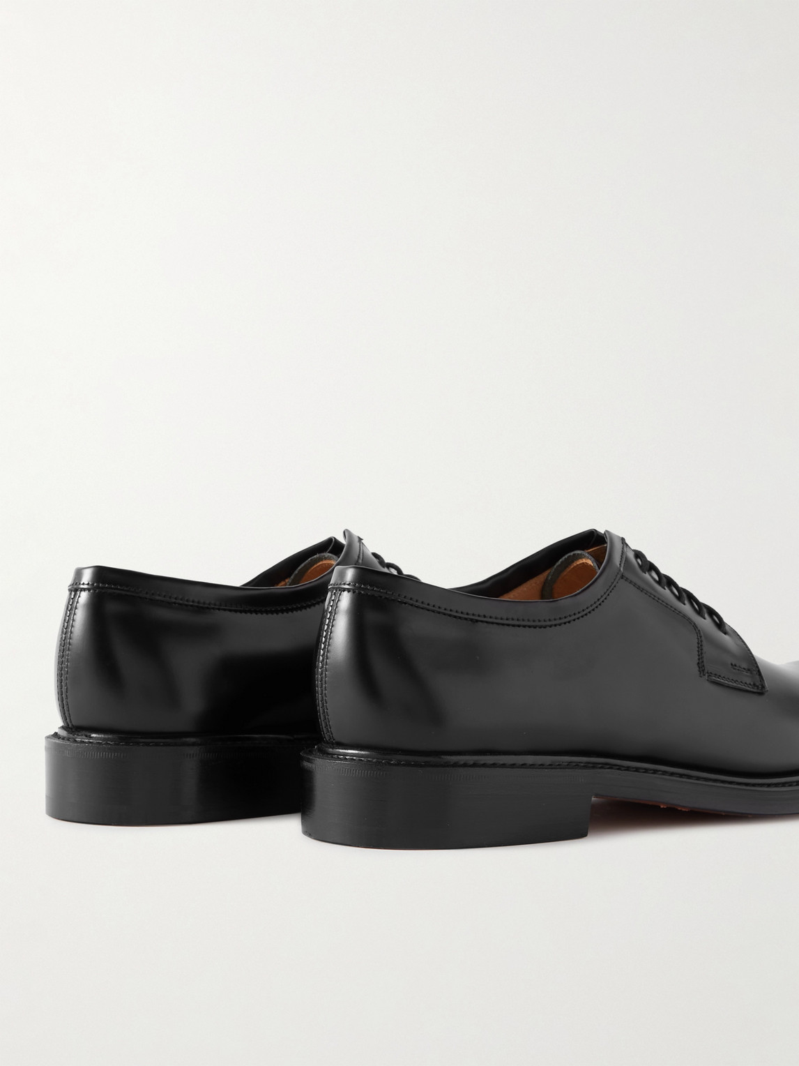 Shop Grenson Camden Leather Derby Shoes In Black