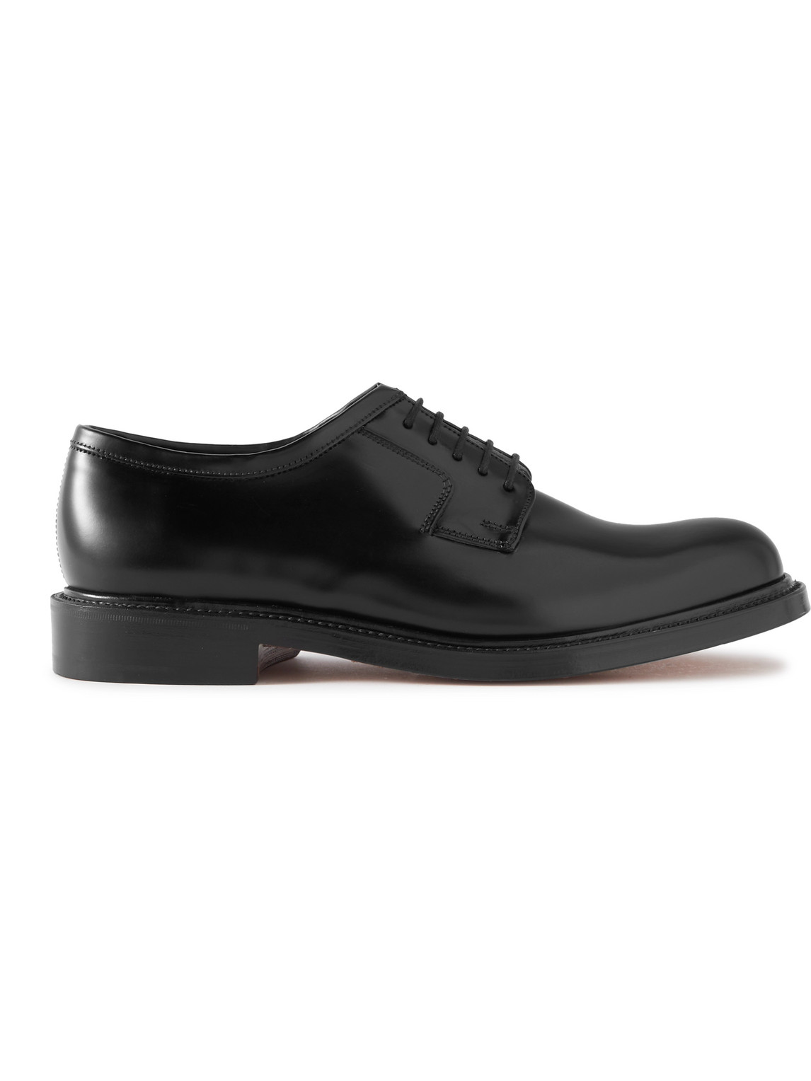 Grenson Camden Leather Derby Shoes In Black