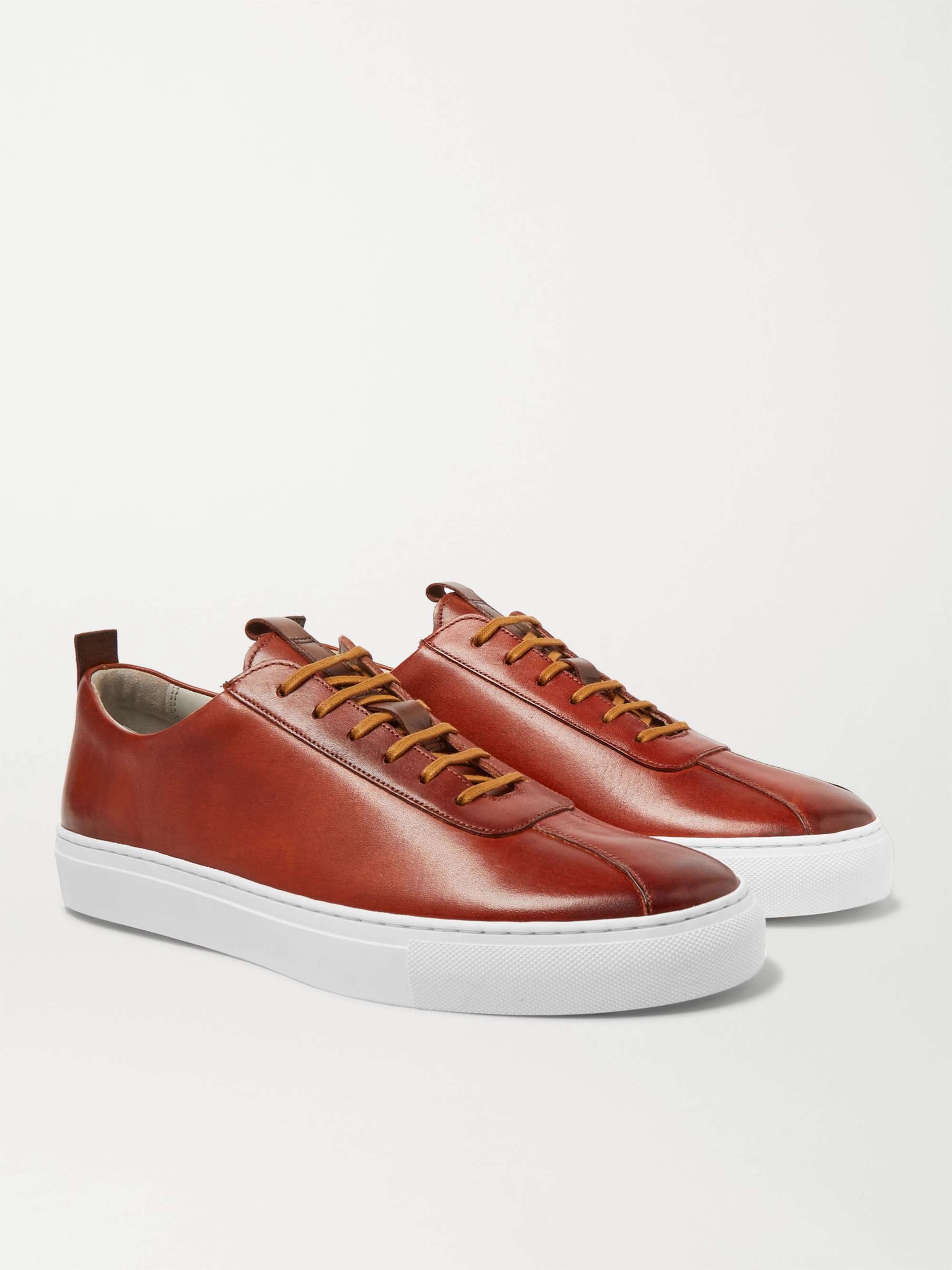 GRENSON Hand-Painted Leather Sneakers