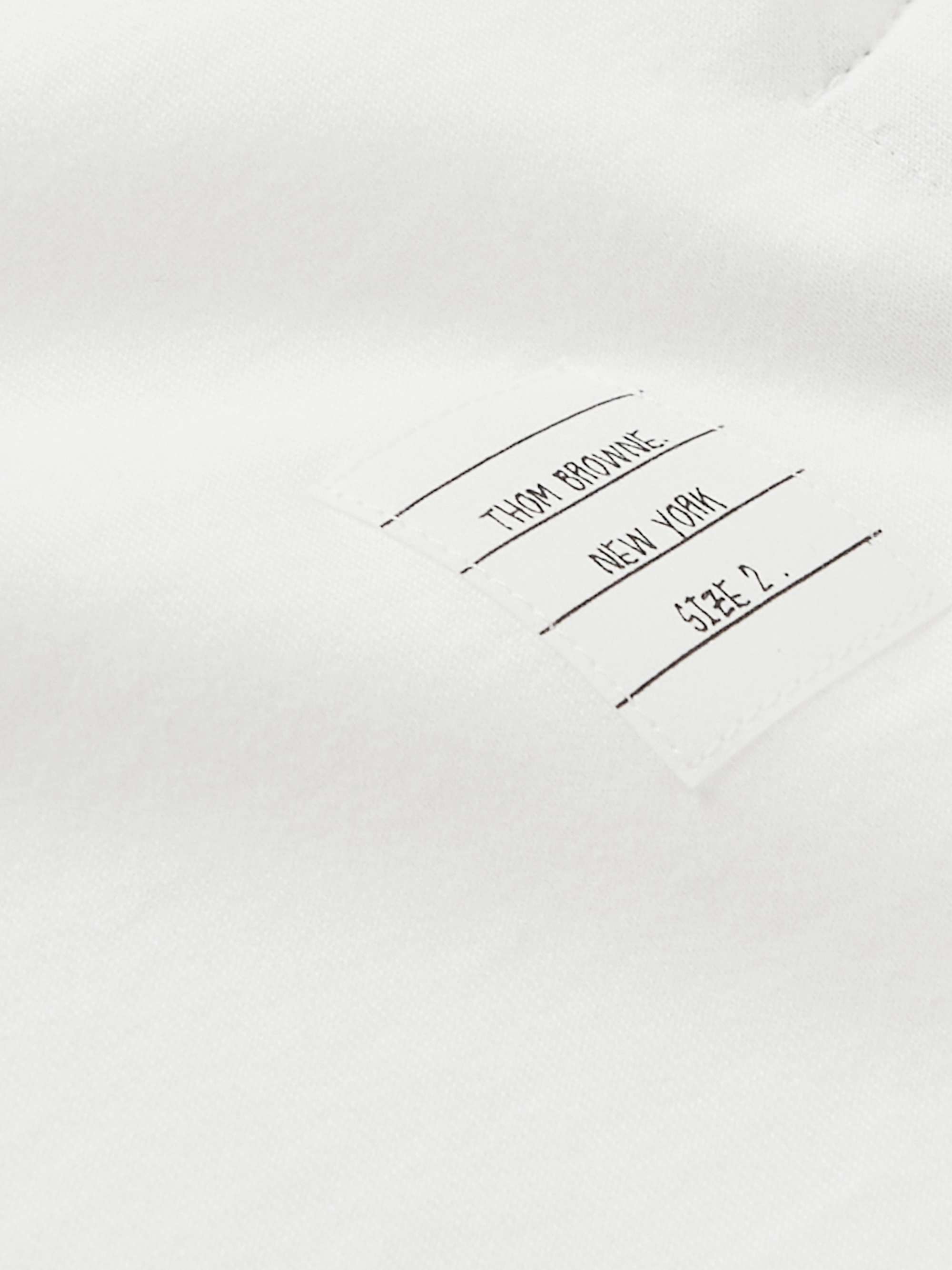 THOM BROWNE Slim-Fit Grosgrain-Trimmed Cotton-Jersey T-Shirt