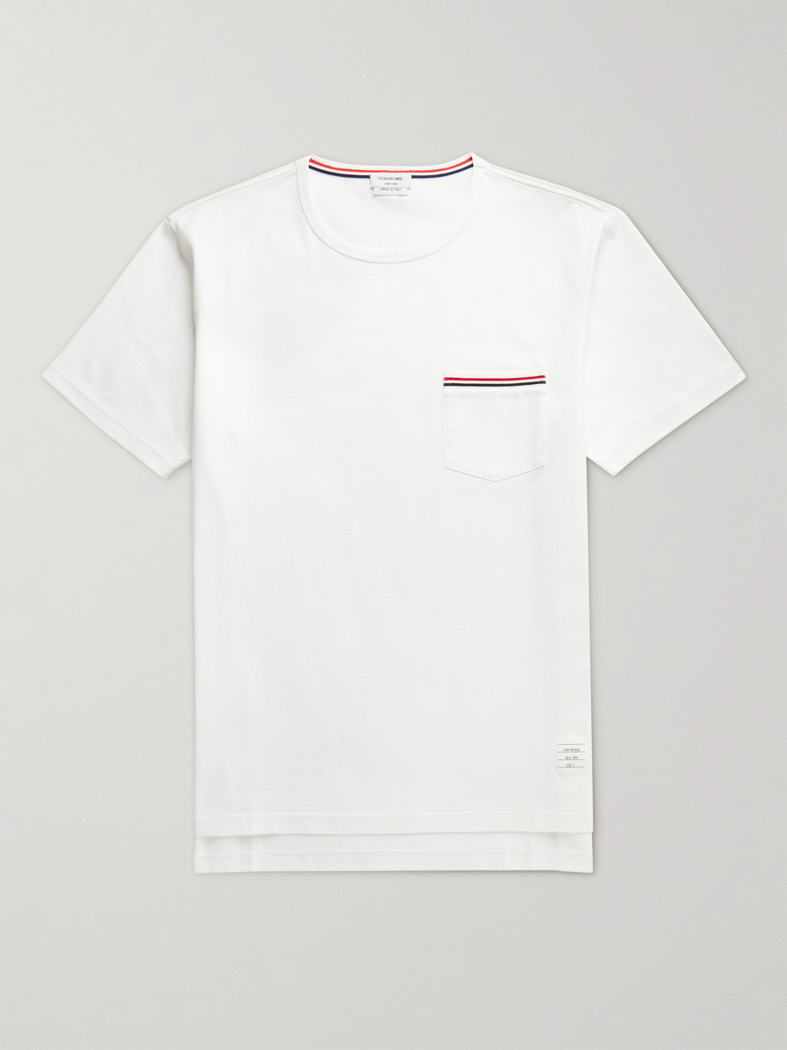 Thom Browne Slim-Fit Grosgrain-Trimmed Cotton-Jersey T-Shirt - Men