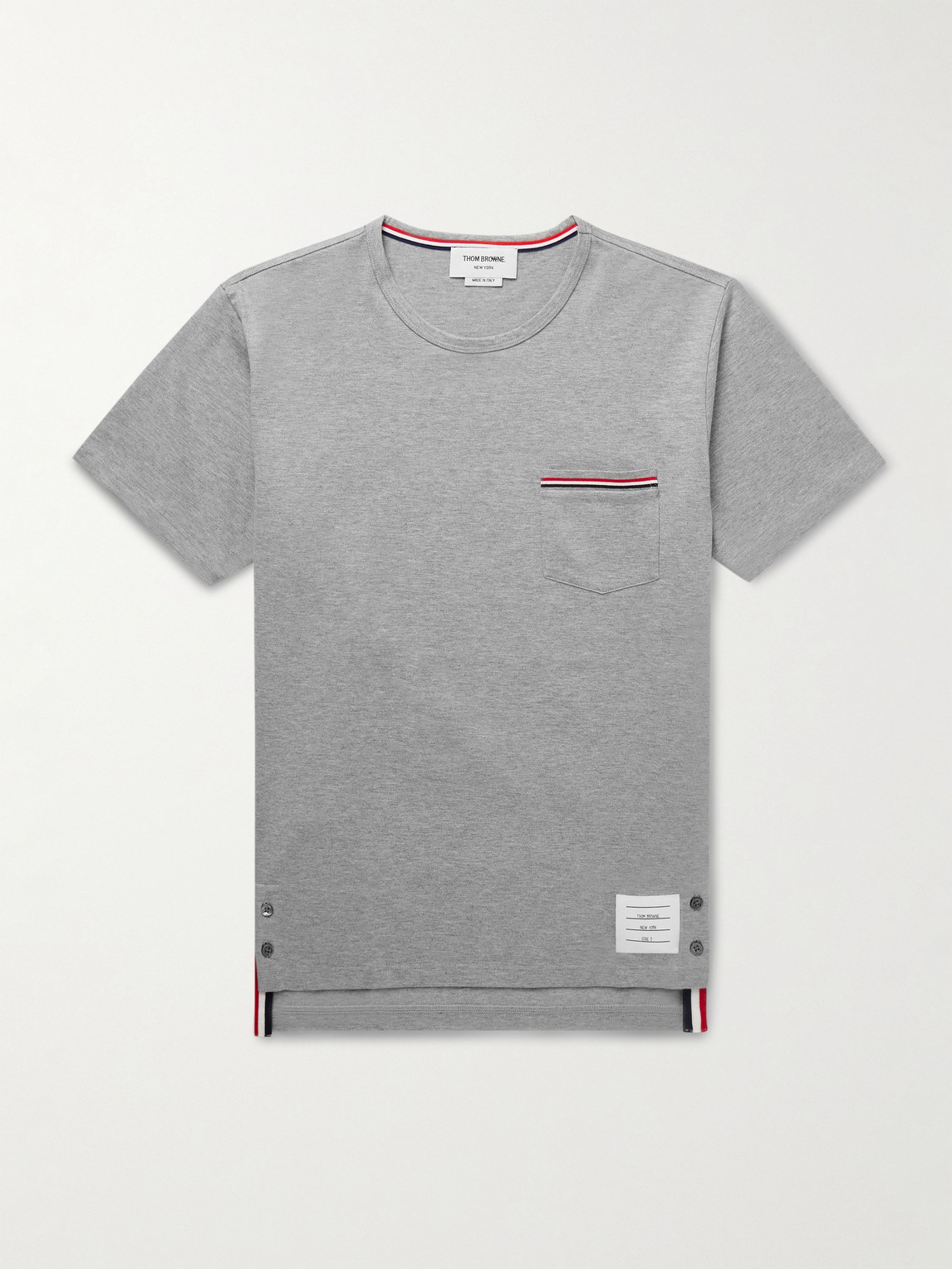 Thom Browne Slim-Fit Grosgrain-Trimmed Cotton-Jersey T-Shirt - Men