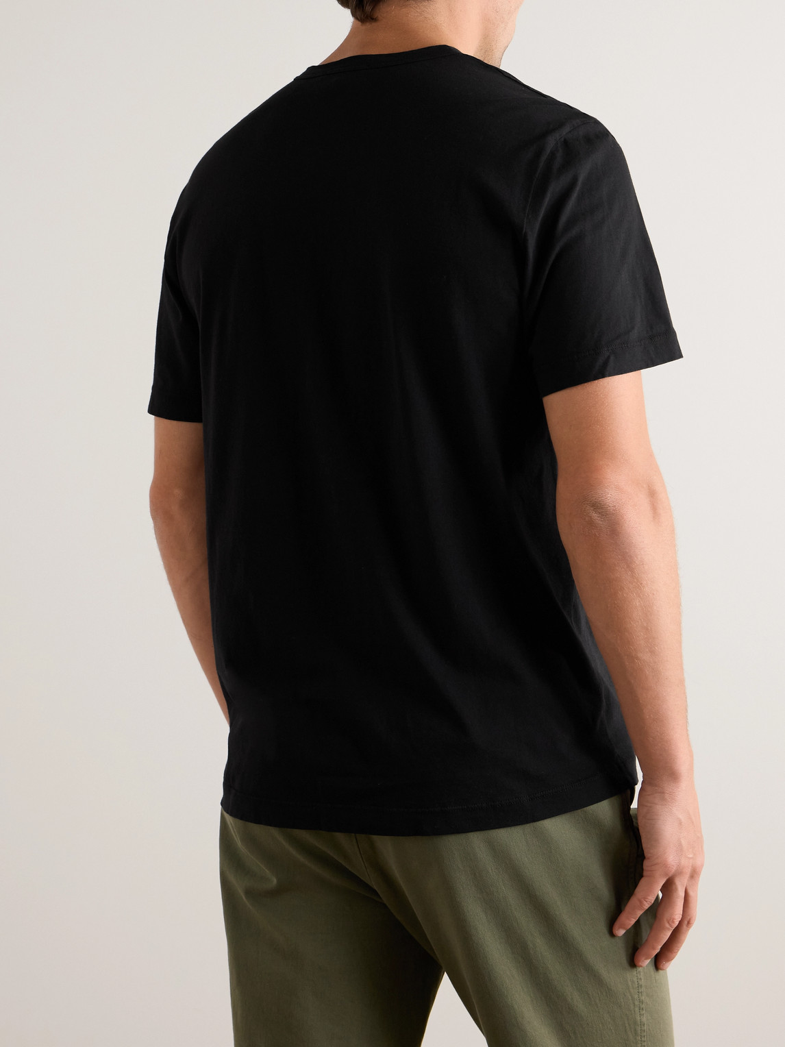 Shop James Perse Combed Cotton-jersey T-shirt In Black