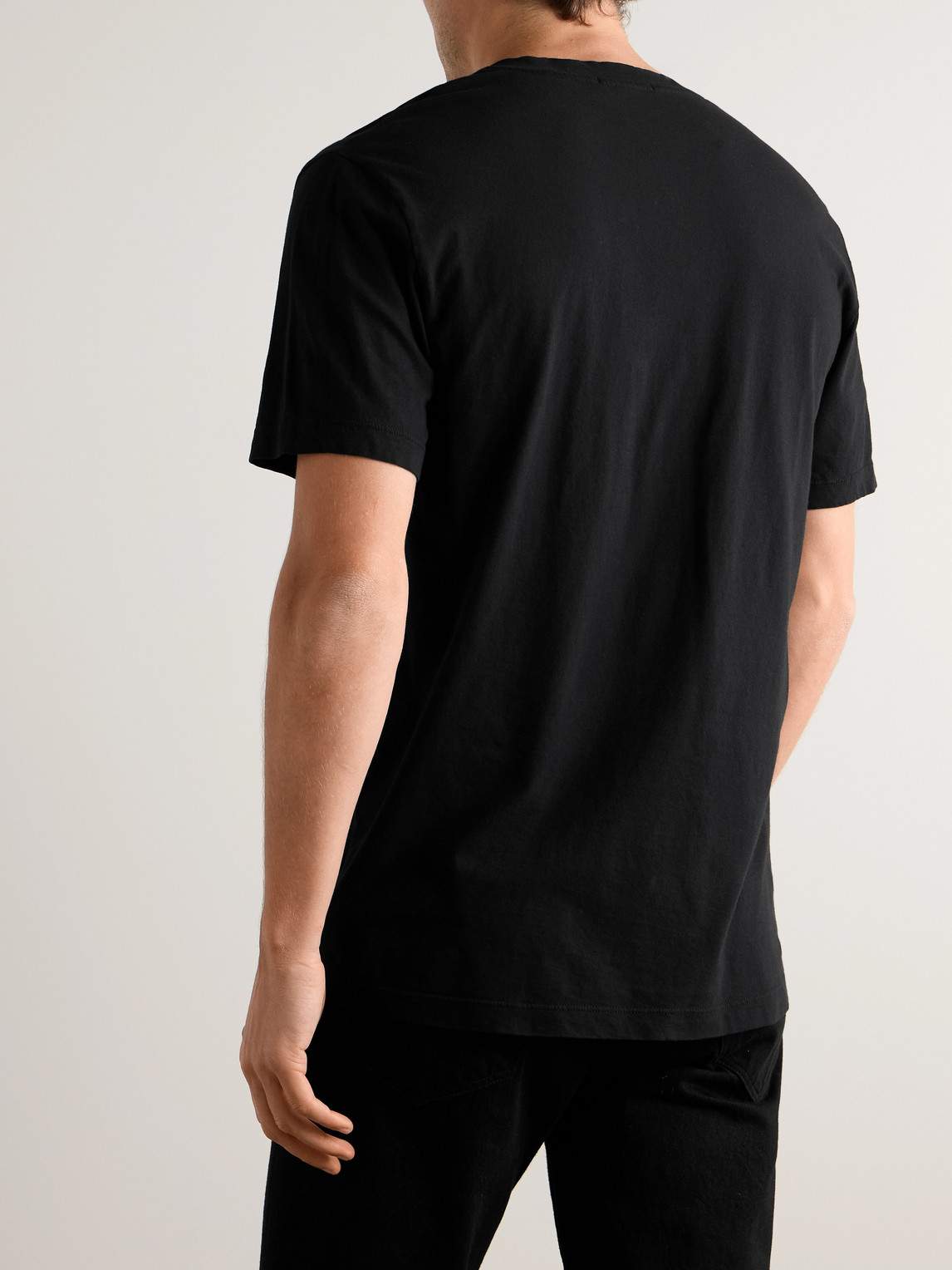 Shop James Perse Cotton-jersey T-shirt In Black