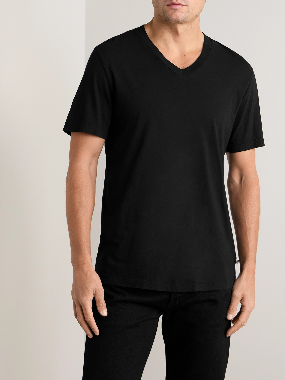 Shop James Perse Cotton-jersey T-shirt In Black