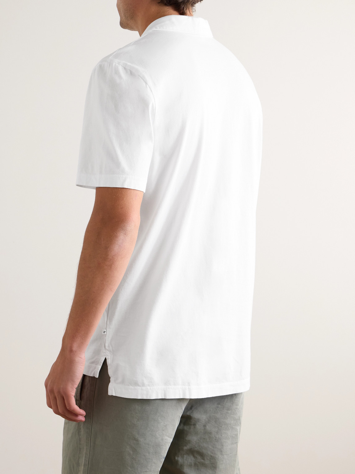 Shop James Perse Supima Cotton-jersey Polo Shirt In White